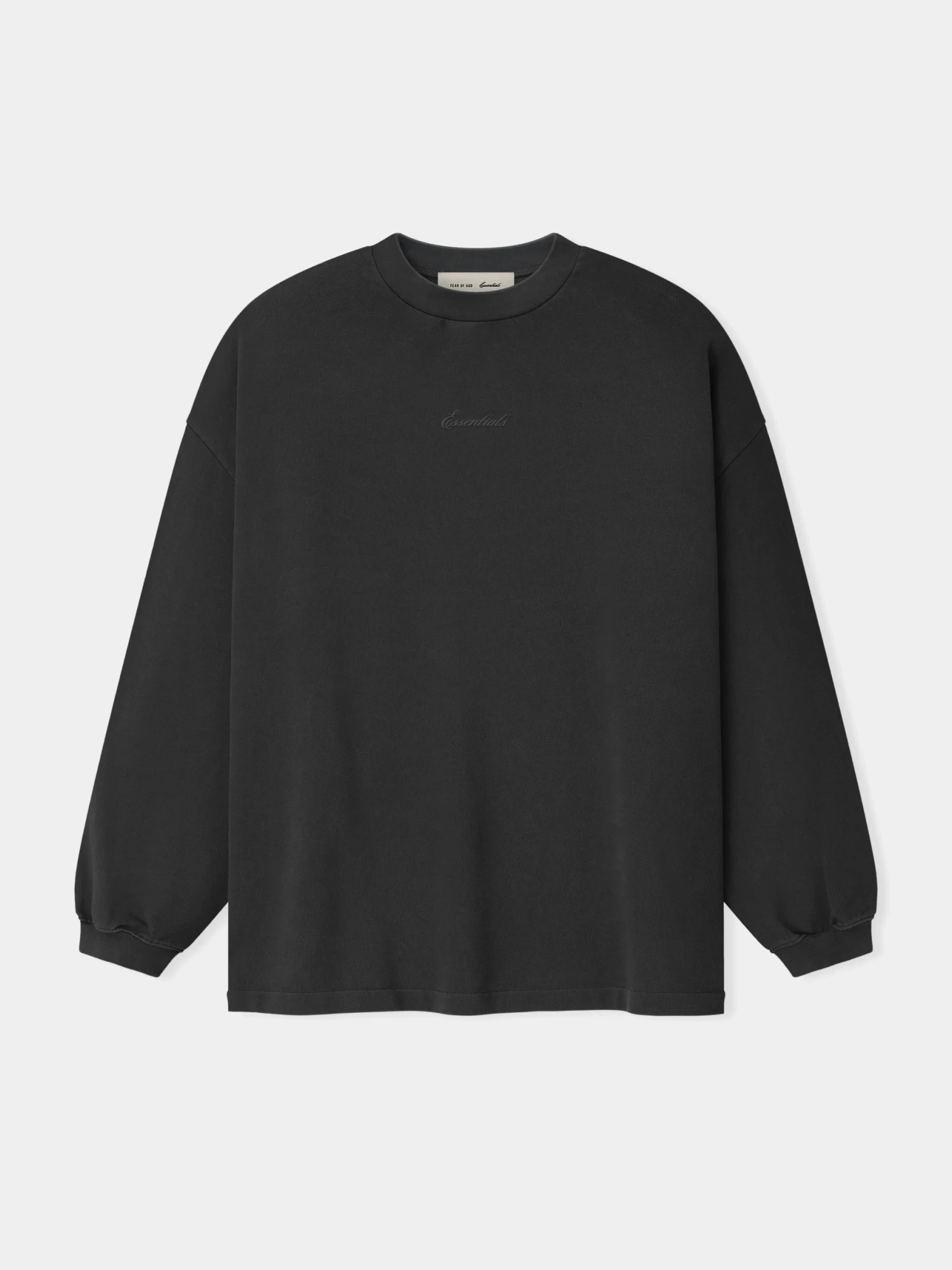 Лонгслив Fear of God ESSENTIALS Signature 90'S Faded Black