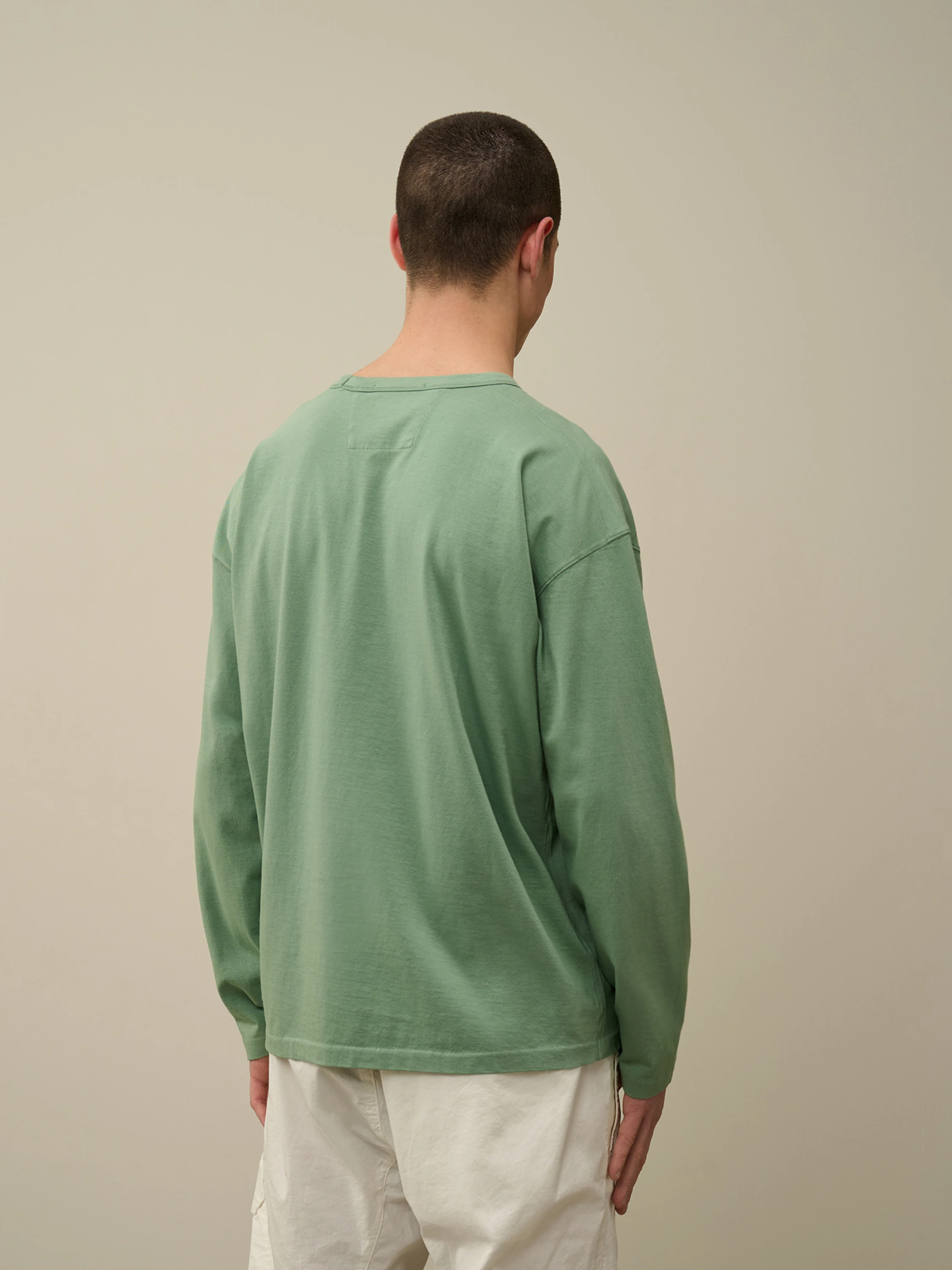 Лонгслив C.P. Company 20/1 Jersey Boxy Green Bay