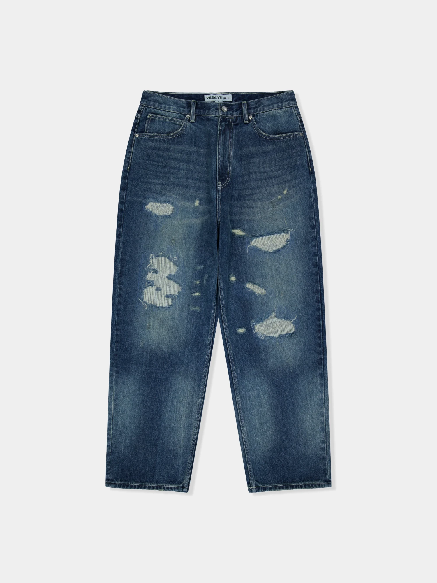 Джинсы YESEYESEE Distressed 5 Pockets Medium Indigo