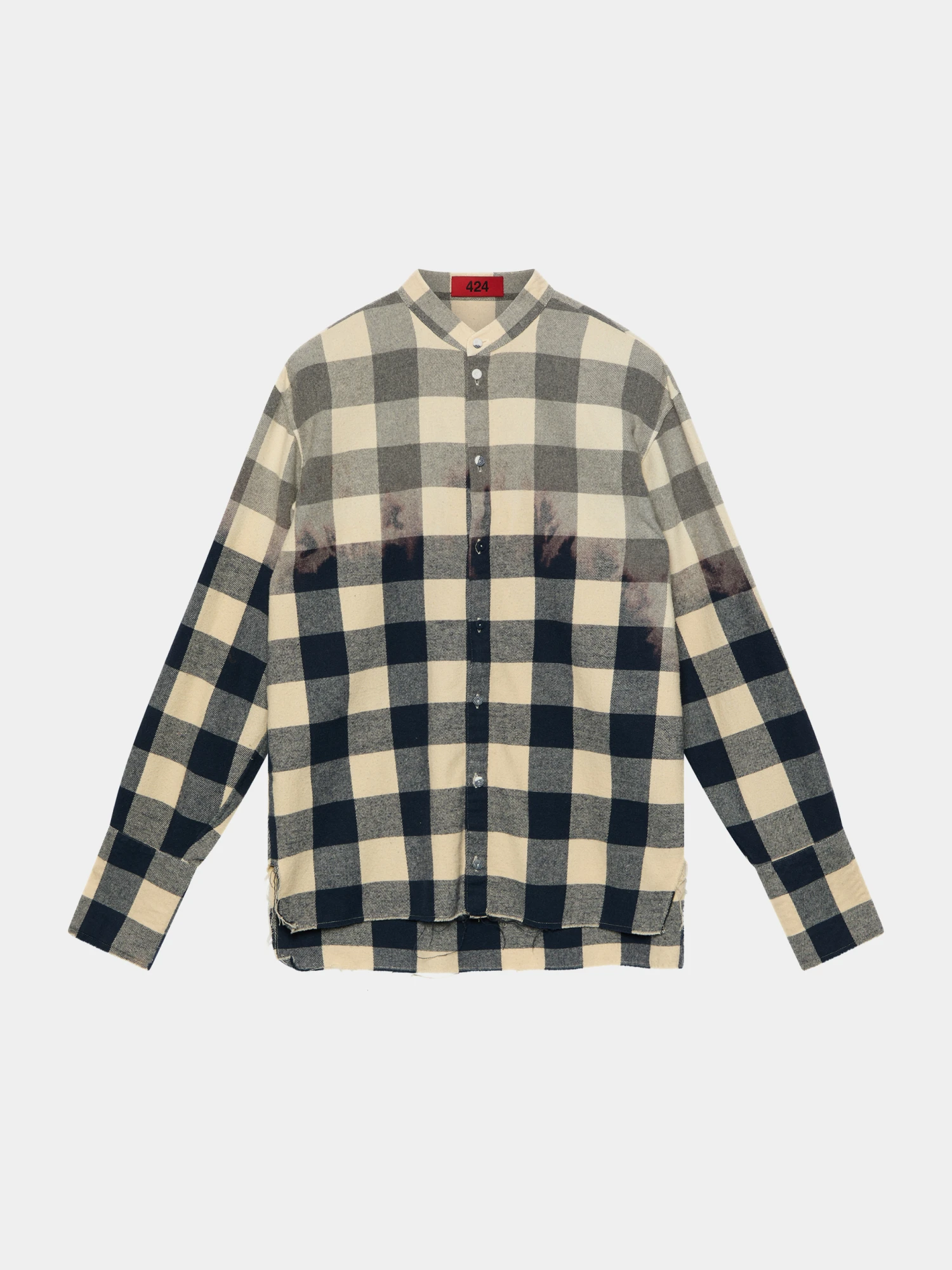 Рубашка 424 Tunic Tea Check Bleached And Dying