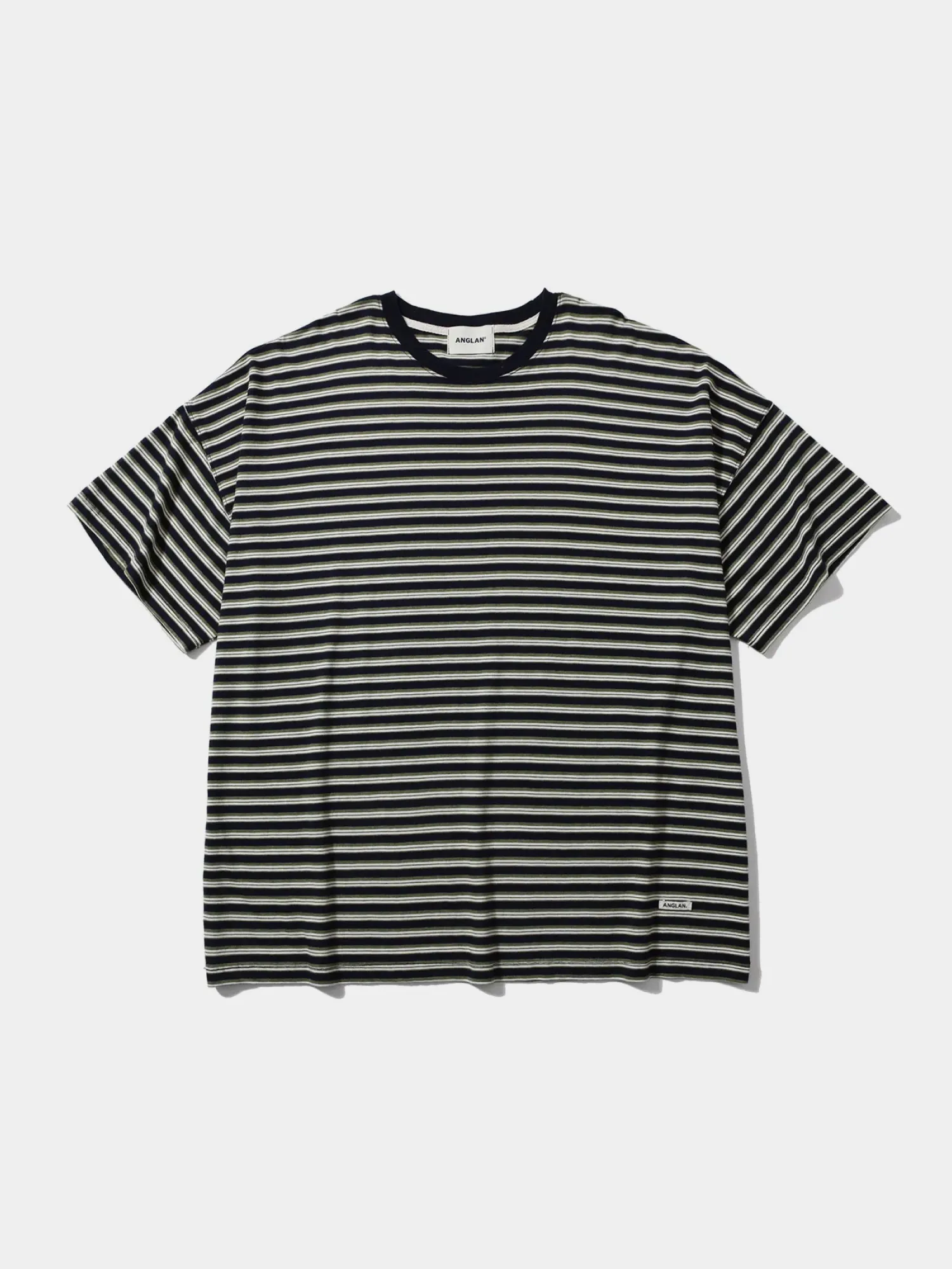 Футболка ANGLAN Multi Striped Half Tee Green