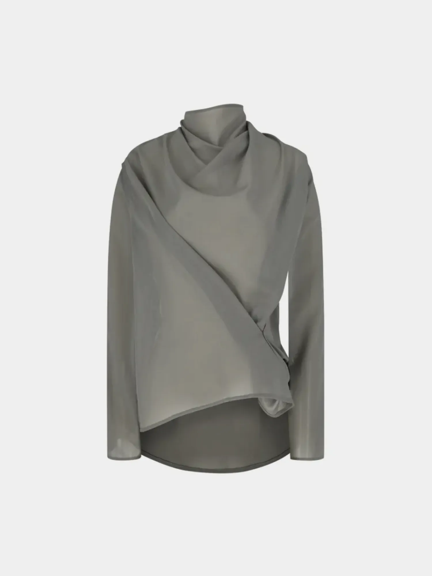 Женская блузка AMOMENTO Mock Neck Two Way Grey