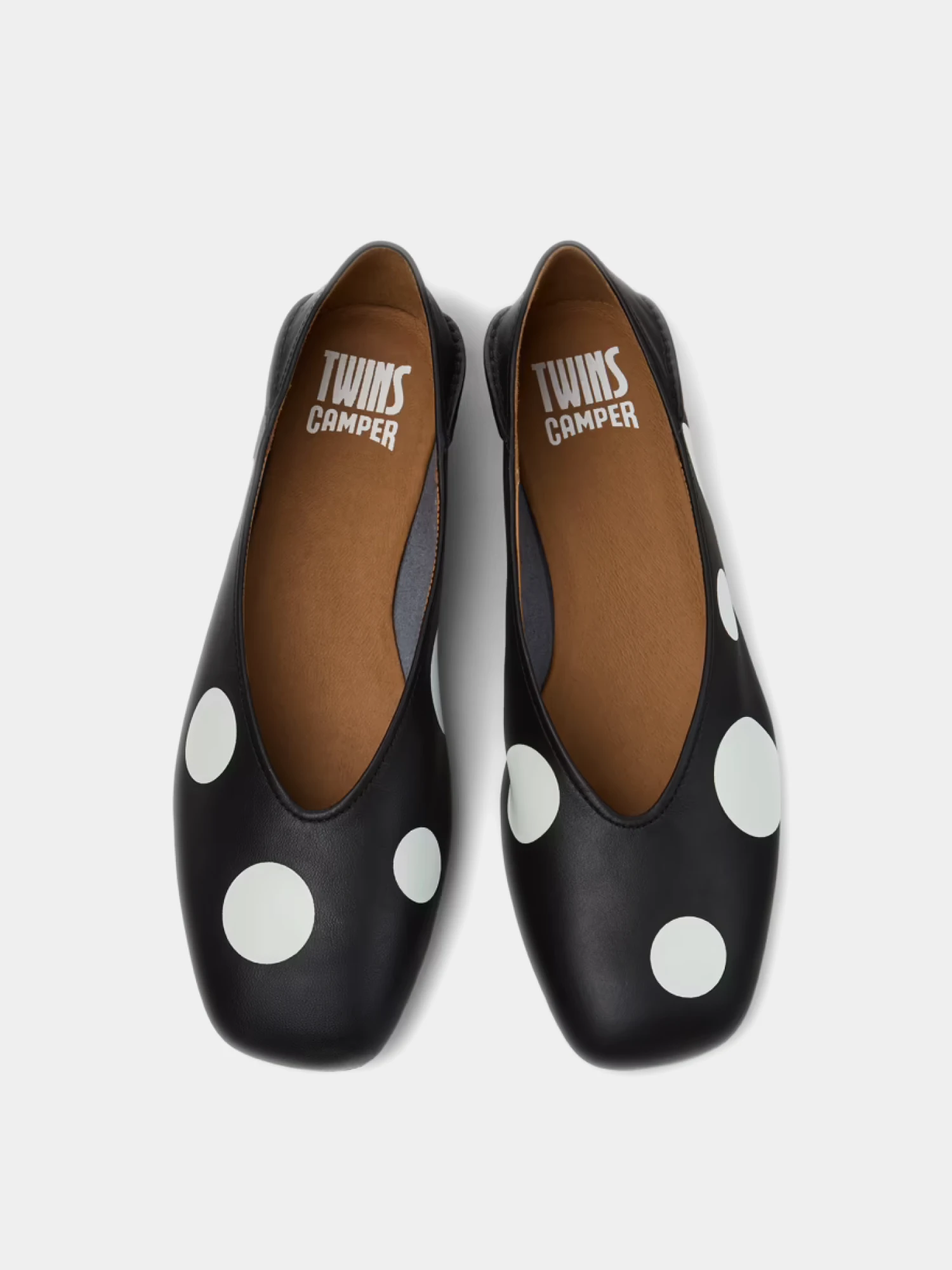 Женские балетки Camper Twins Polka Dot Black