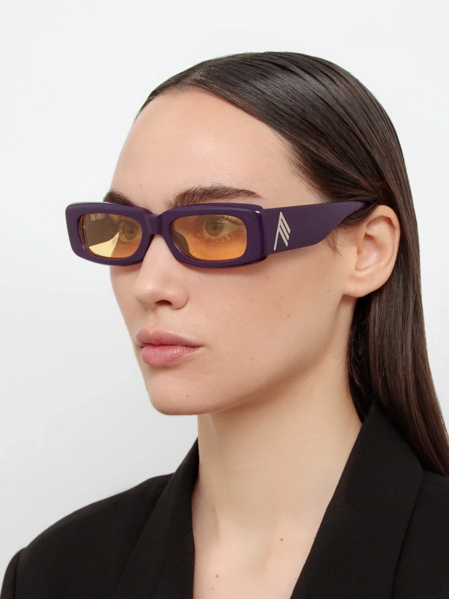 Очки THE ATTICO x Linda Farrow Mini Marfa Purple and Yellow