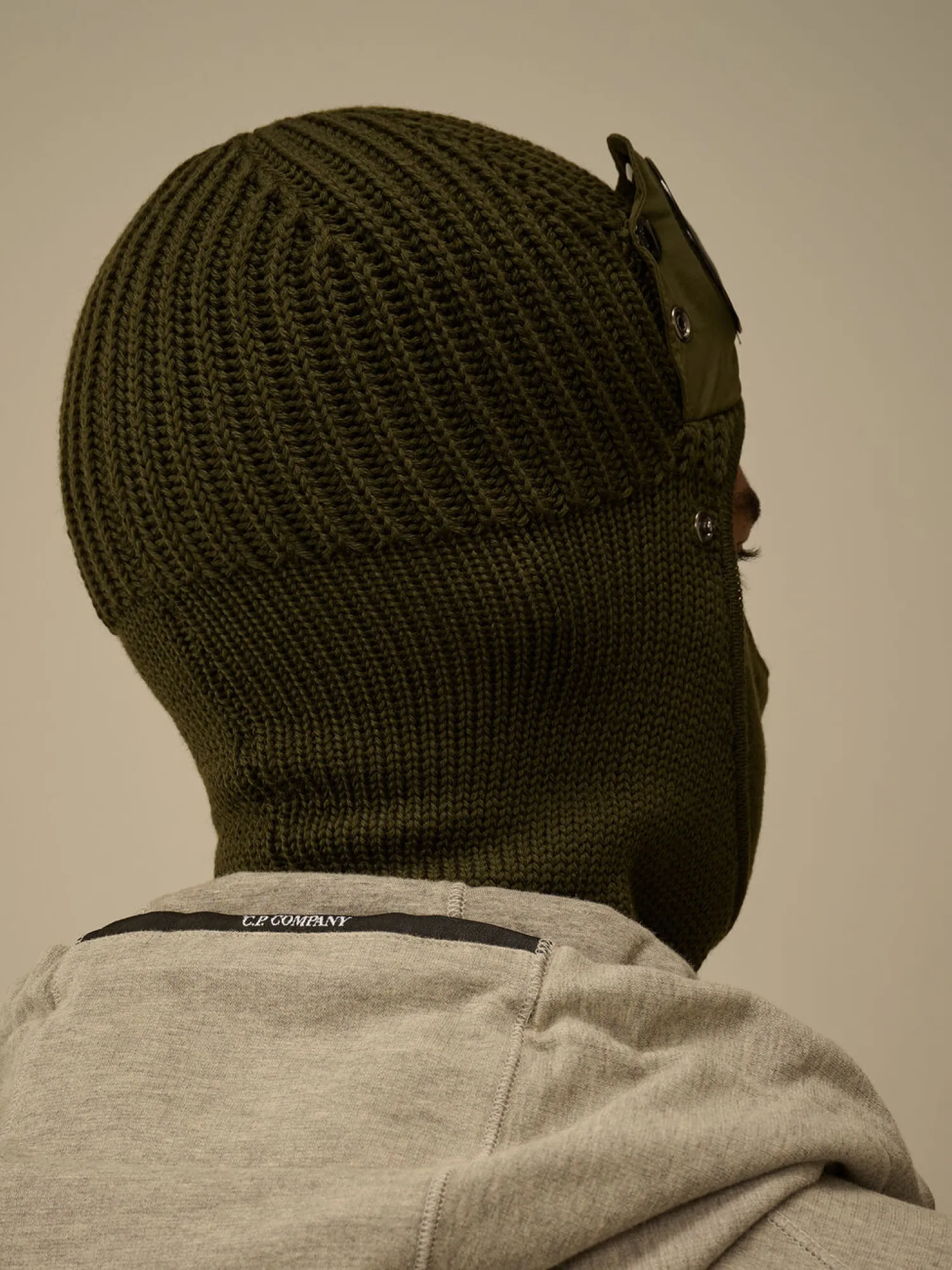 Балаклава C.P. Company Extrafine Merino Wool Goggle Ivy Green