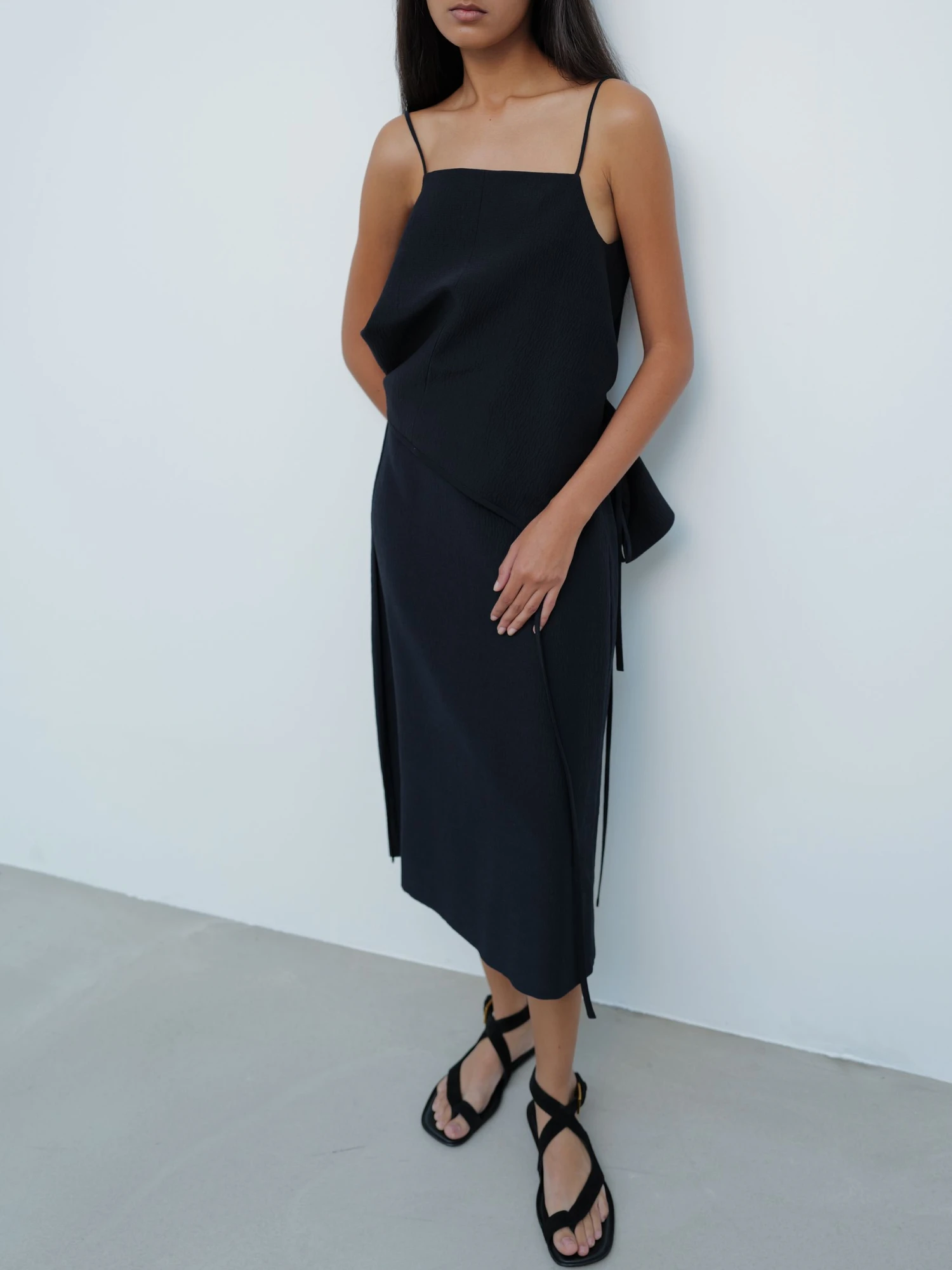 Женская юбка LE17SEPTEMBRE Crinkled Fluid Skirt Navy