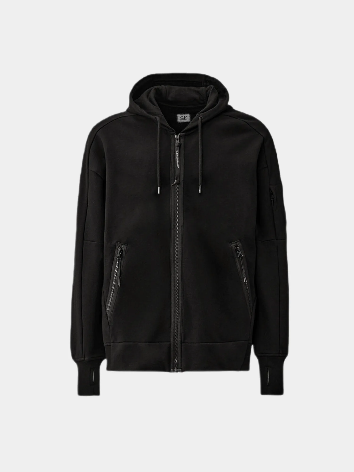 Зип-худи C.P. Company Diagonal Raised Fleece Lens Black