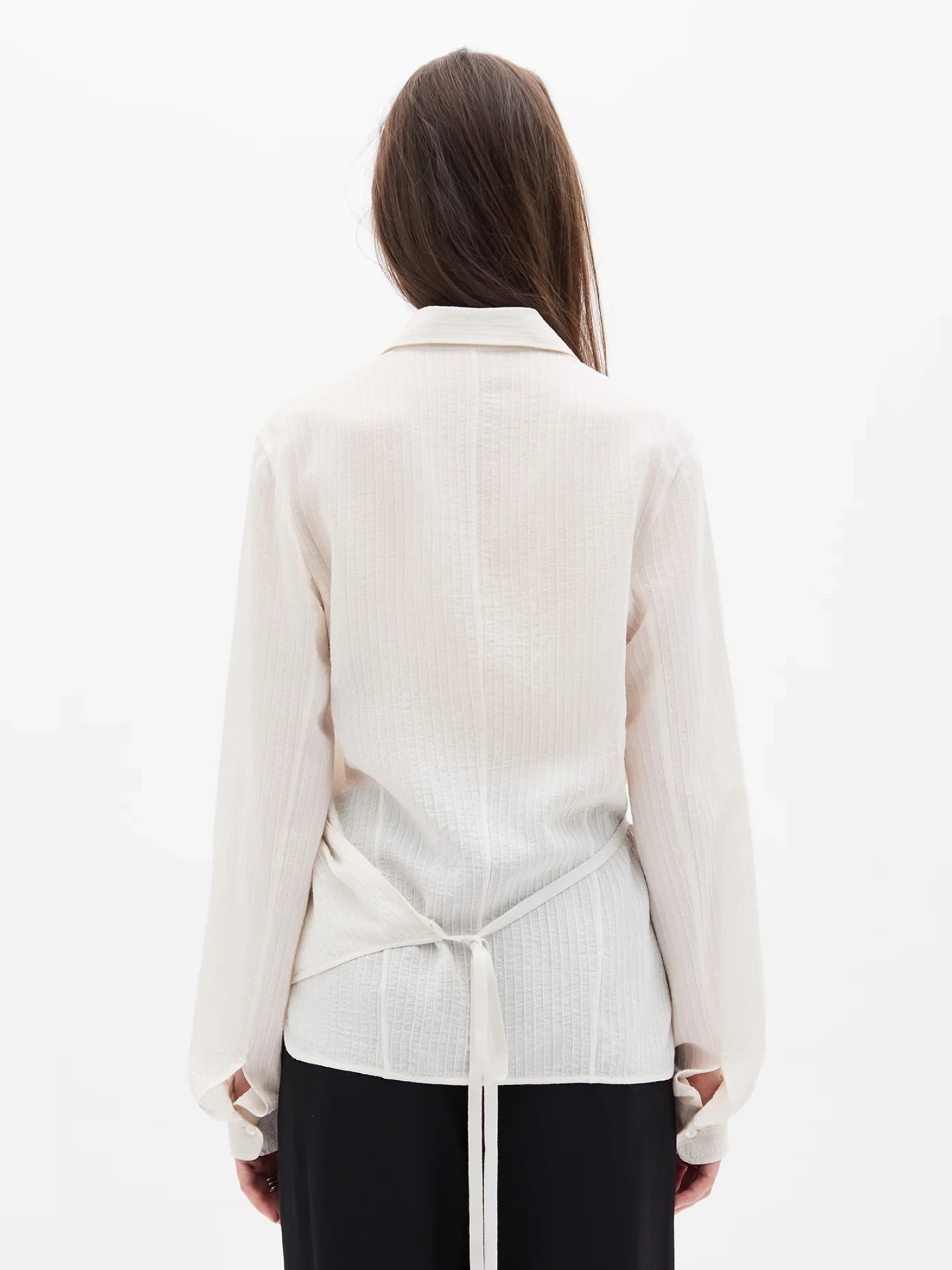 Женская рубашка Ann Demeulemeester Alba Asymmetric Chalk