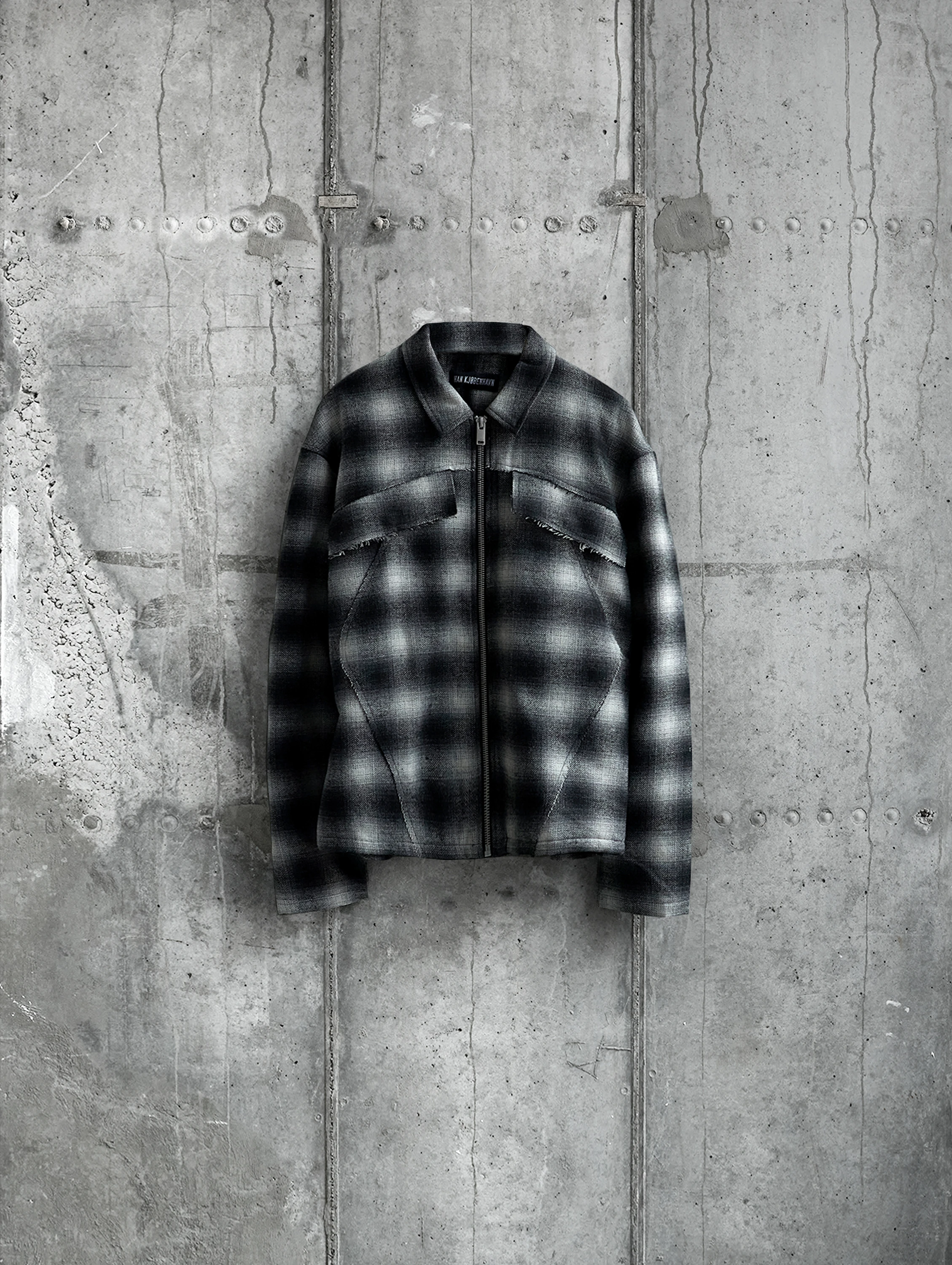 Куртка Han Kjøbenhavn Padded Checked Dark Grey