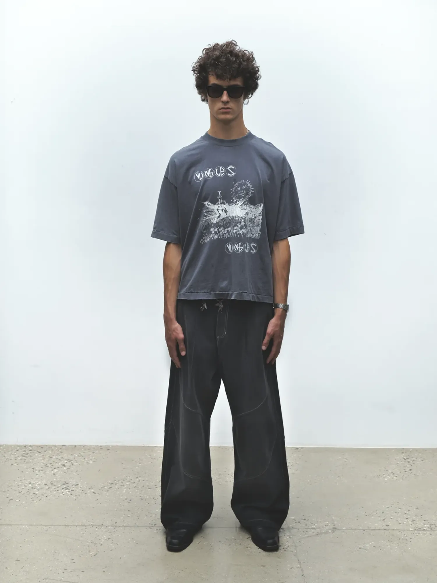 Джинсы Jungles Jungles Sun Bleached Slant Washed Black