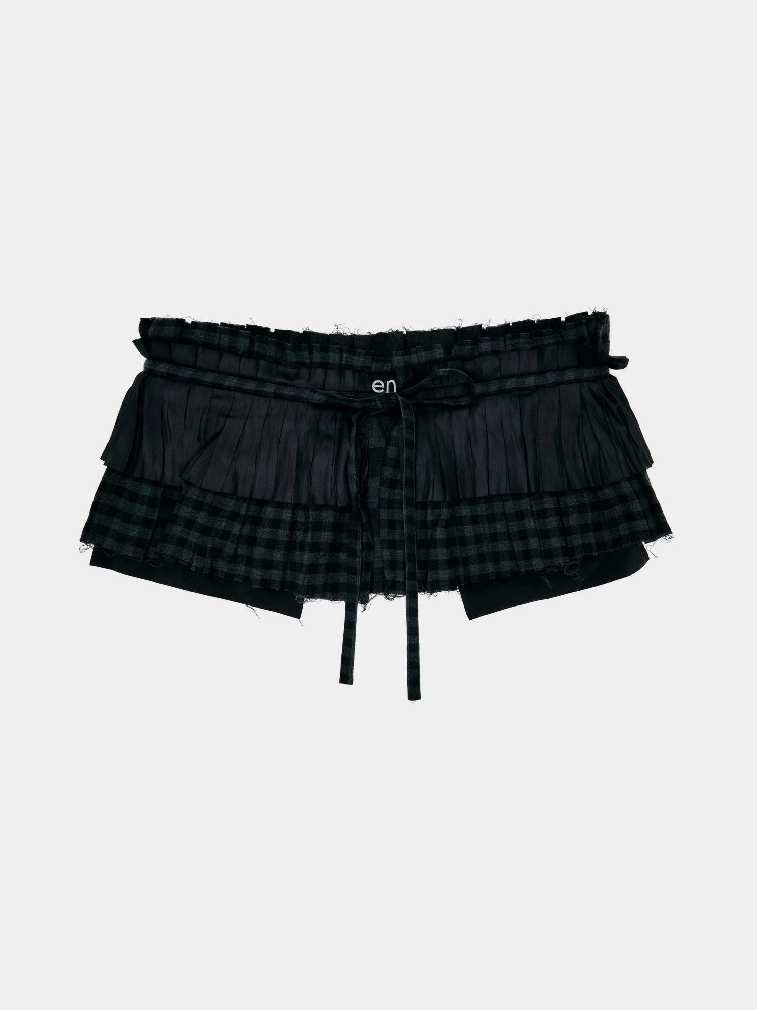 Женский пояс OPEN YY Pleats Layered Pocket Black