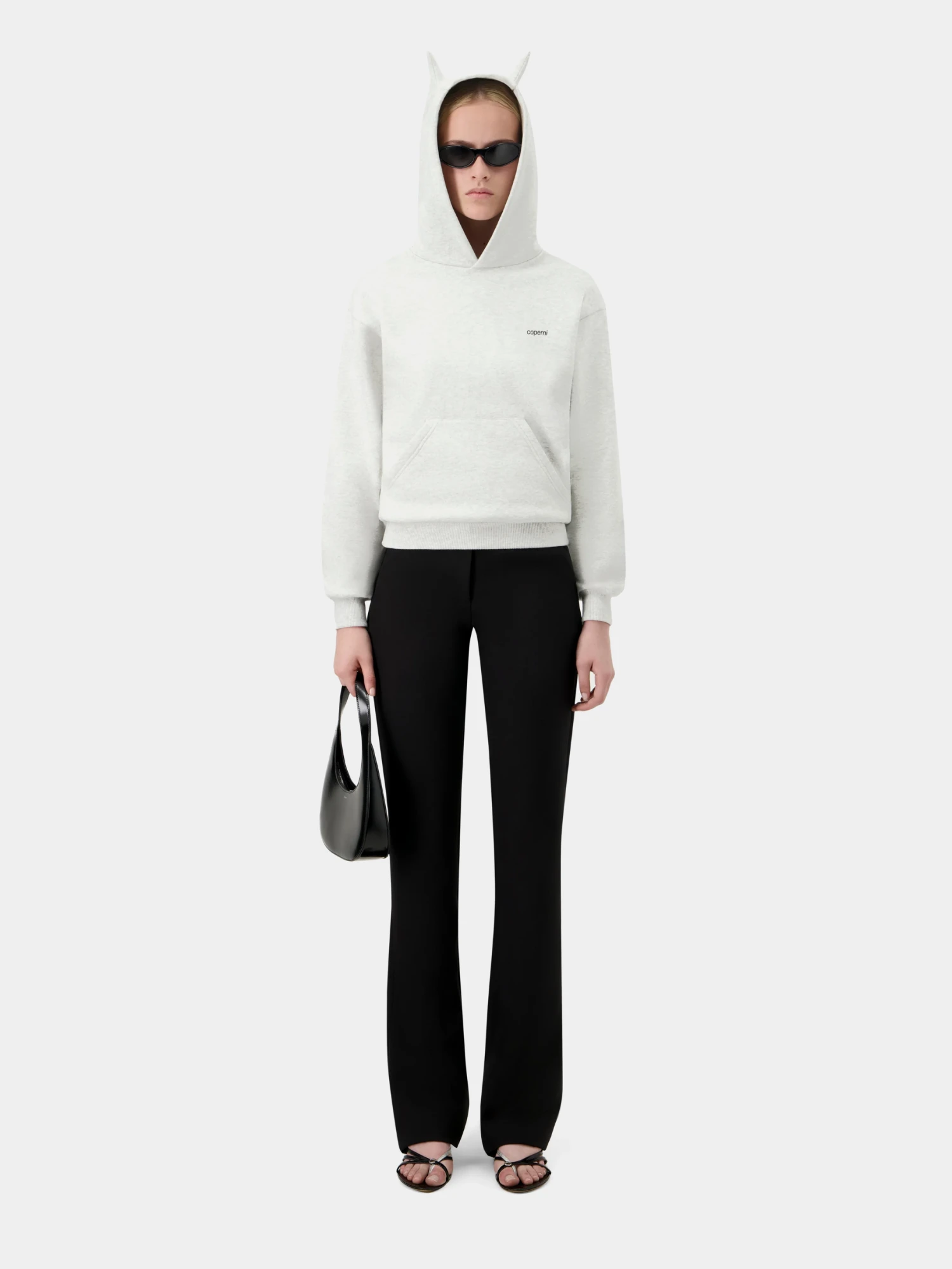 Худи Coperni Horn Hoodie Grey/Black
