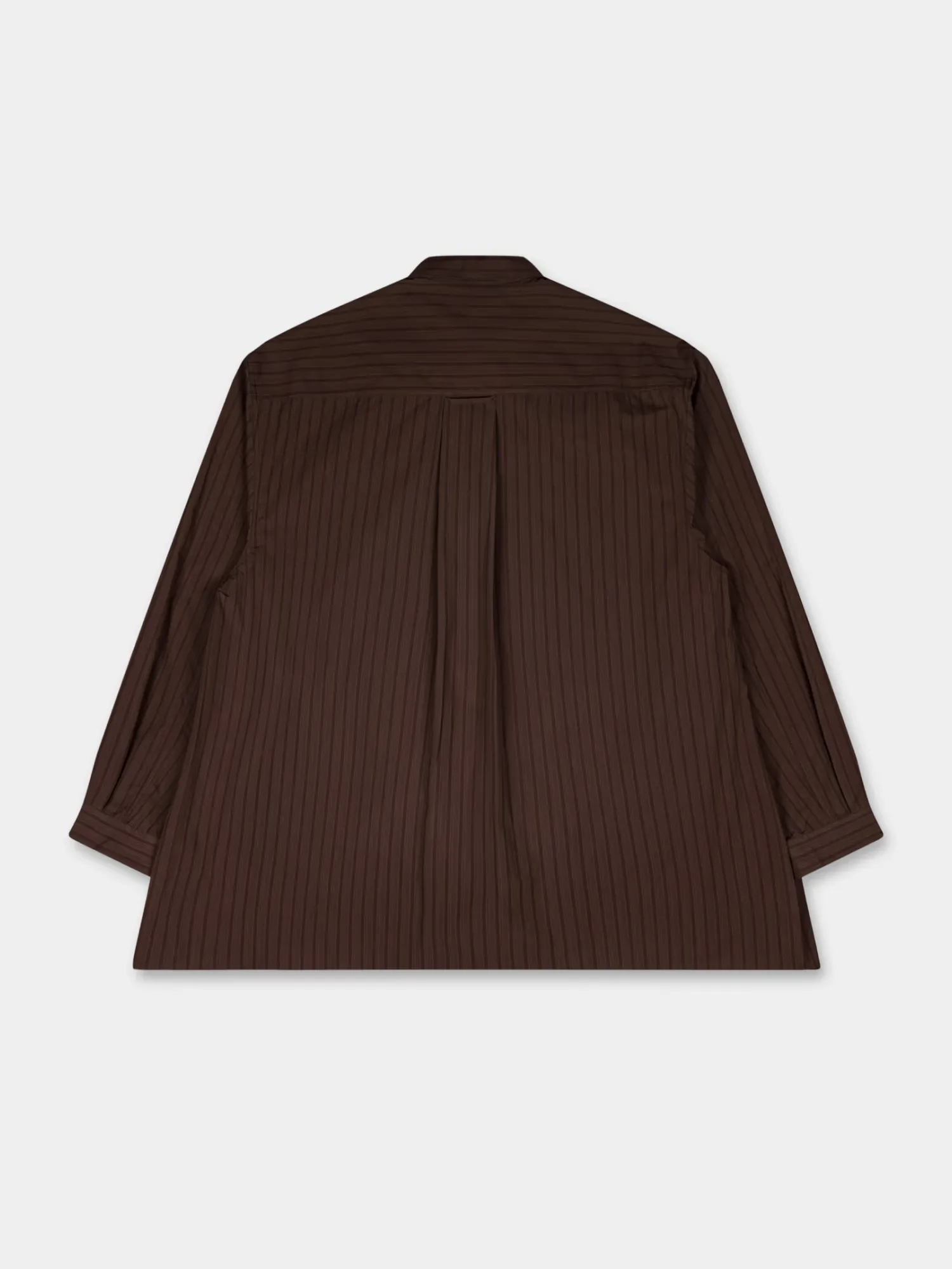Рубашка AMOMENTO Stripe Shirring Oversized Brown