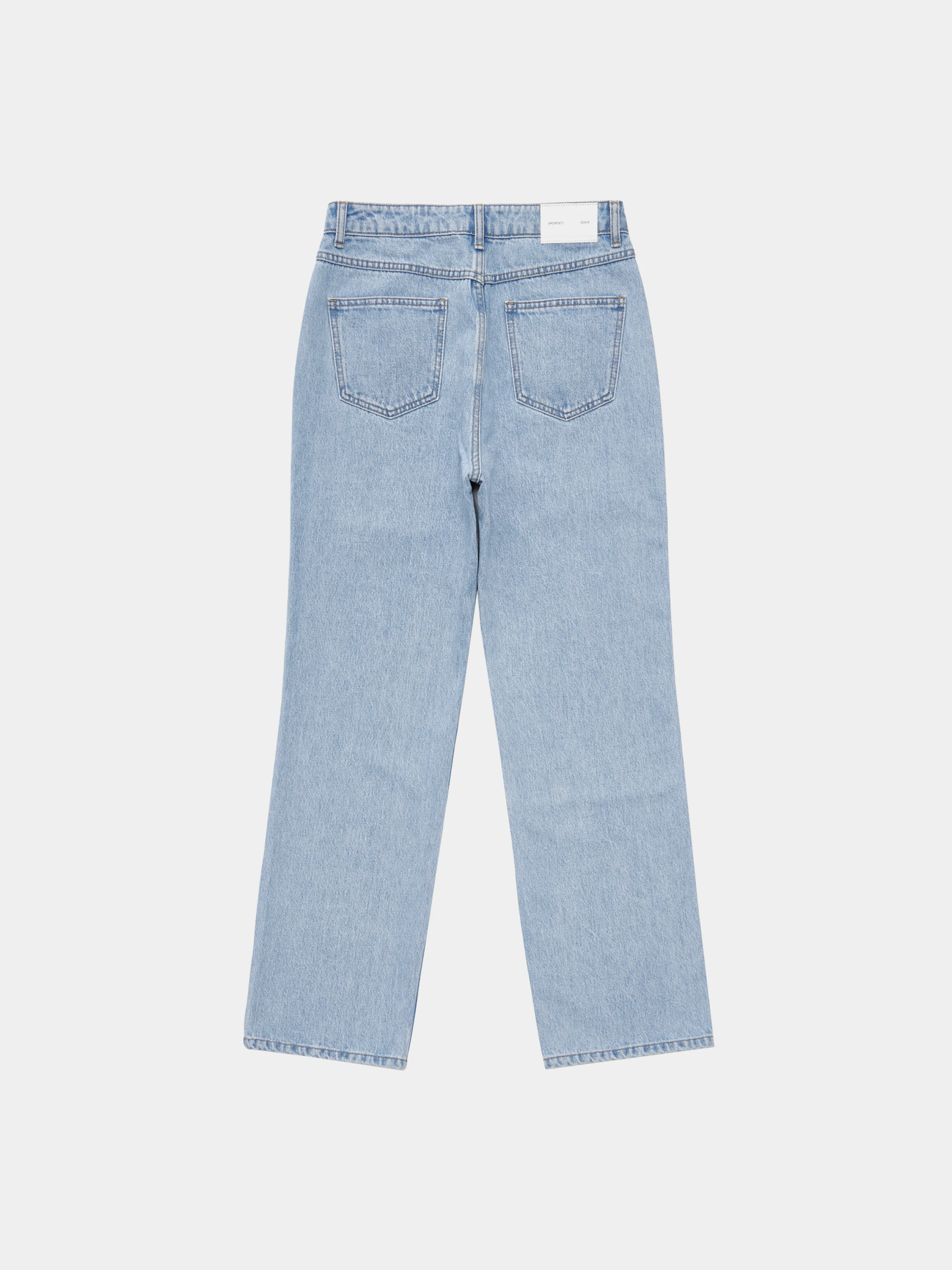 Джинсы AMOMENTO Men's Straight Fit Denim Light Blue