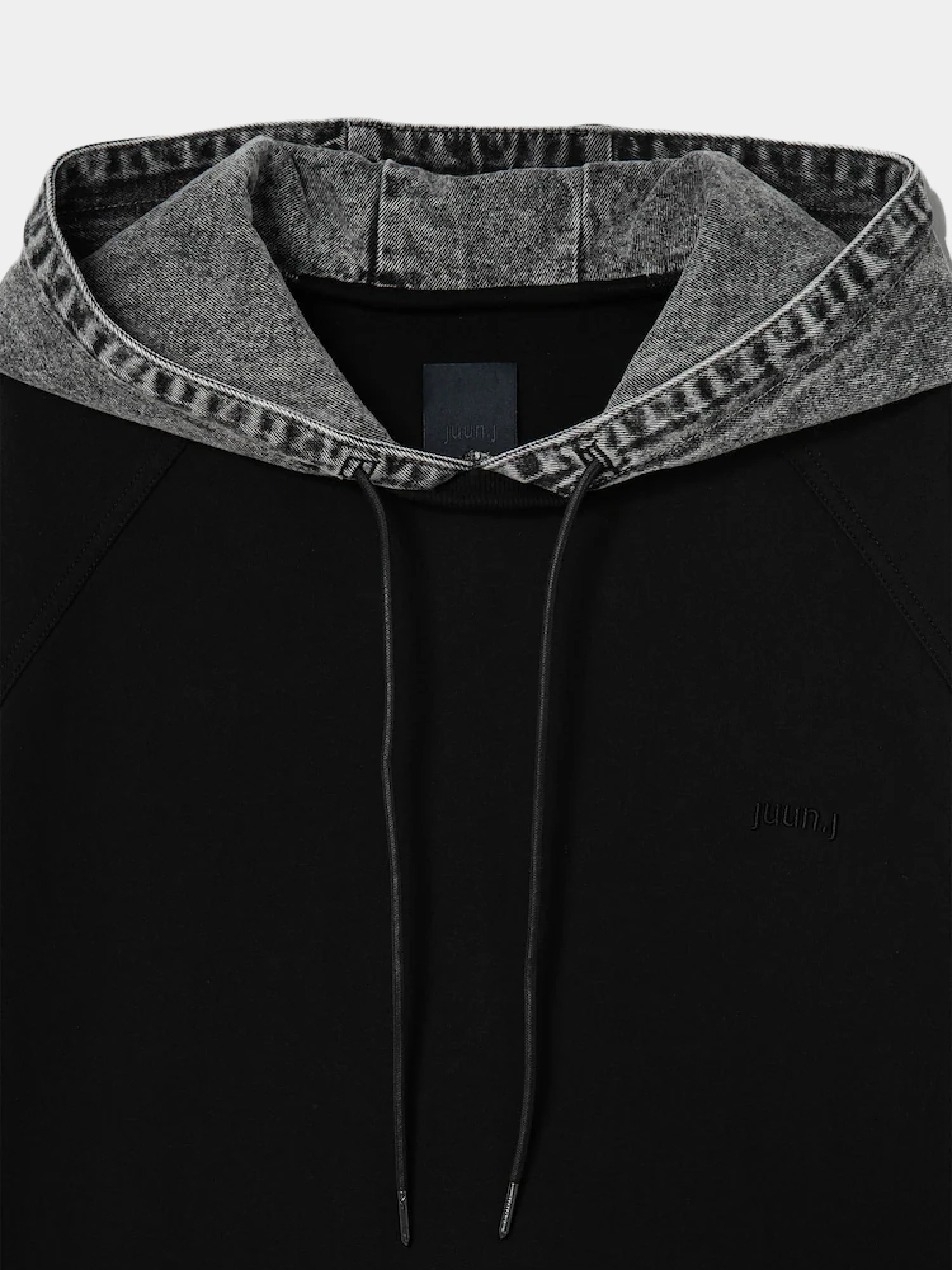 Худи JUUN.J Denim Layered Light Hoody Black