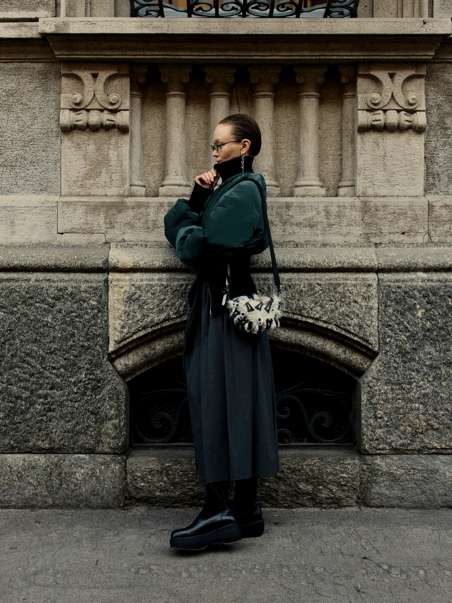 Женский бомбер Ottolinger Rib Puffer Jacket Green