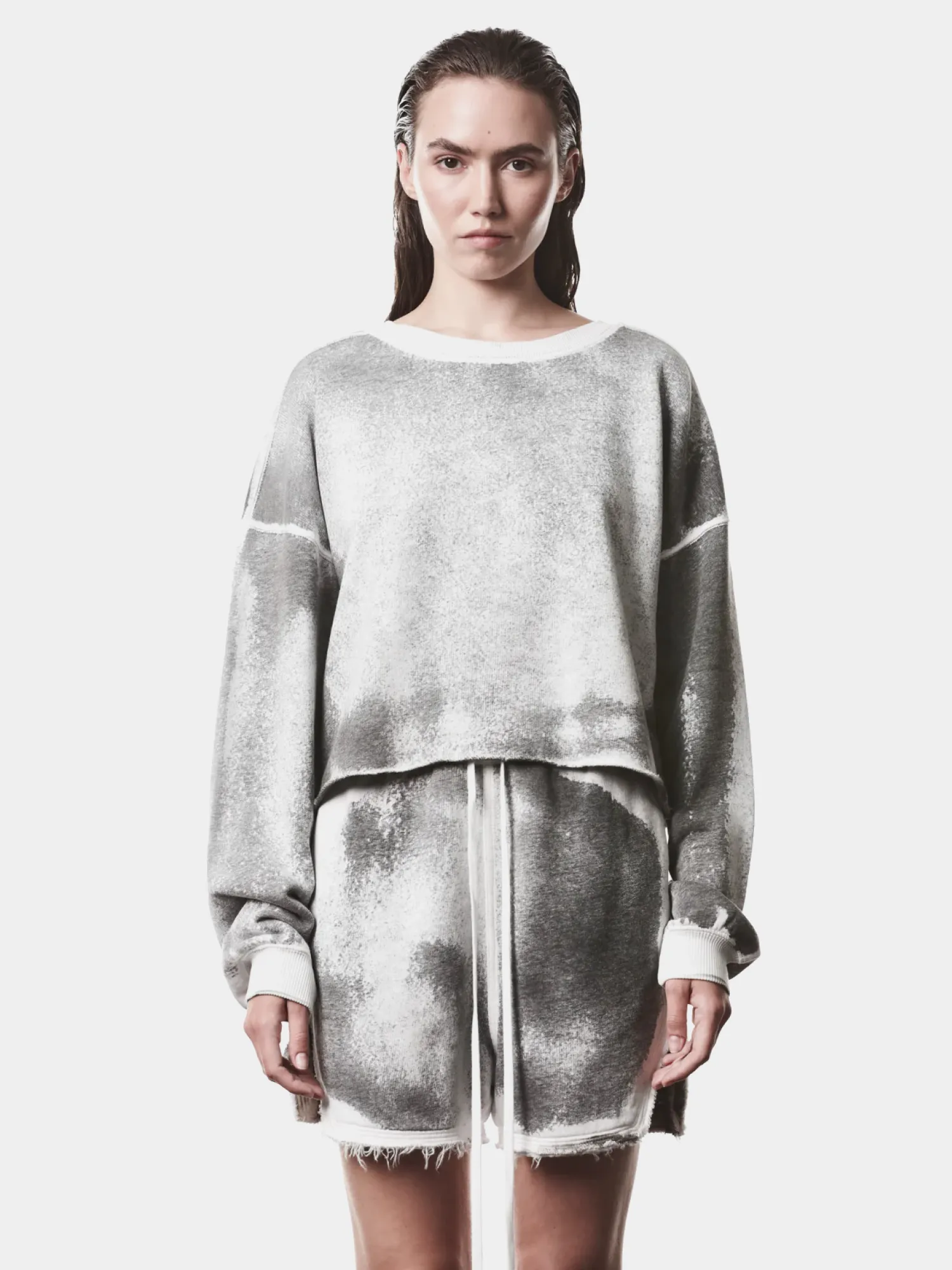 Женский свитшот thom/krom W S 496 Spray Grey