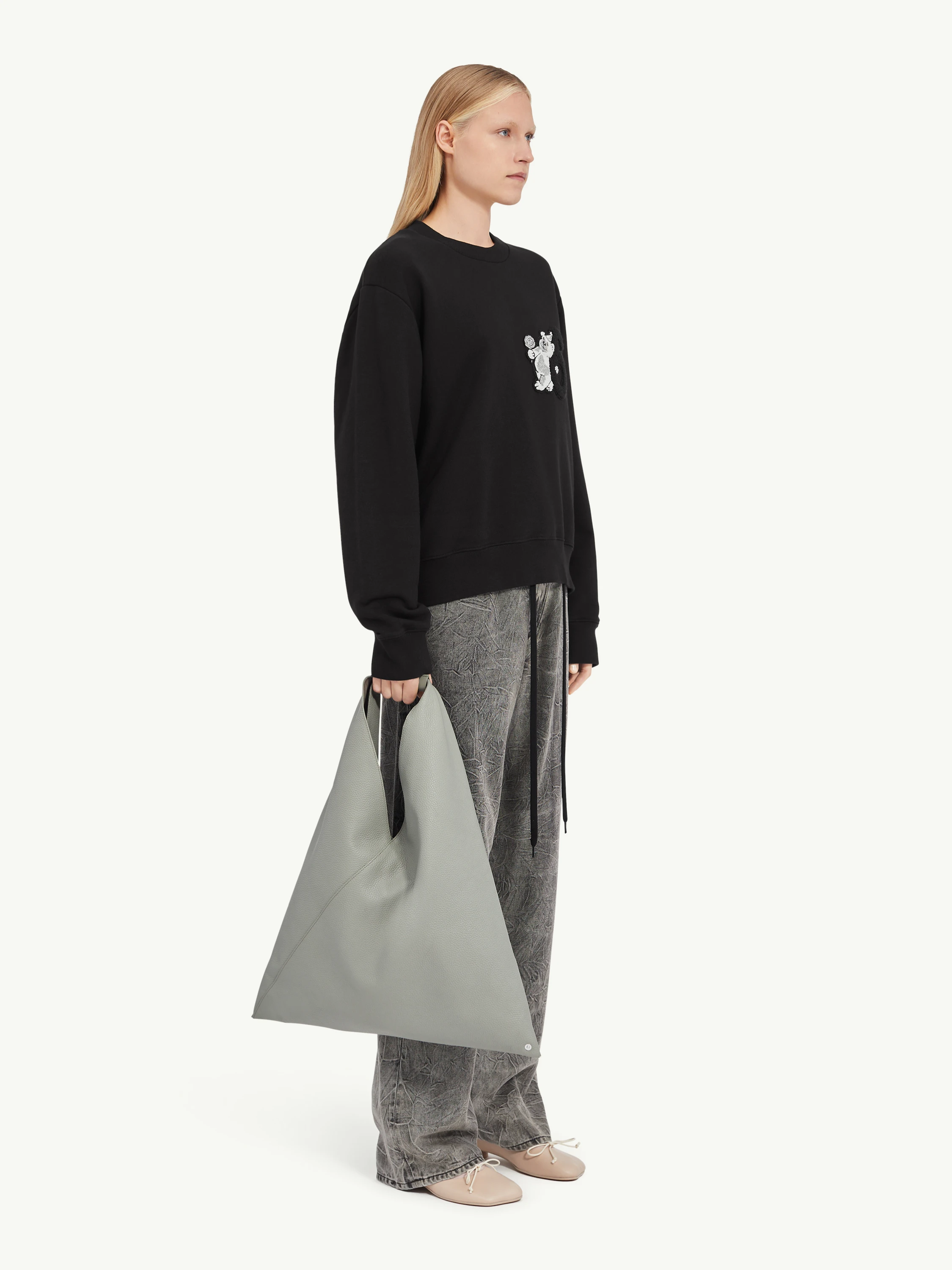 Женский свитшот MM6 Maison Margiela Bear Patch Black