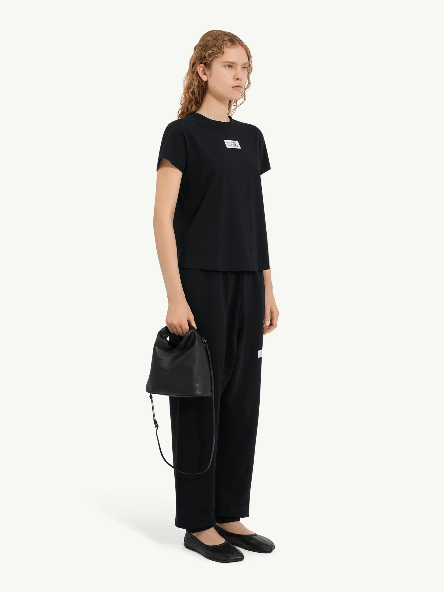 Женская футболка MM6 Maison Margiela Numeric Cotton Black