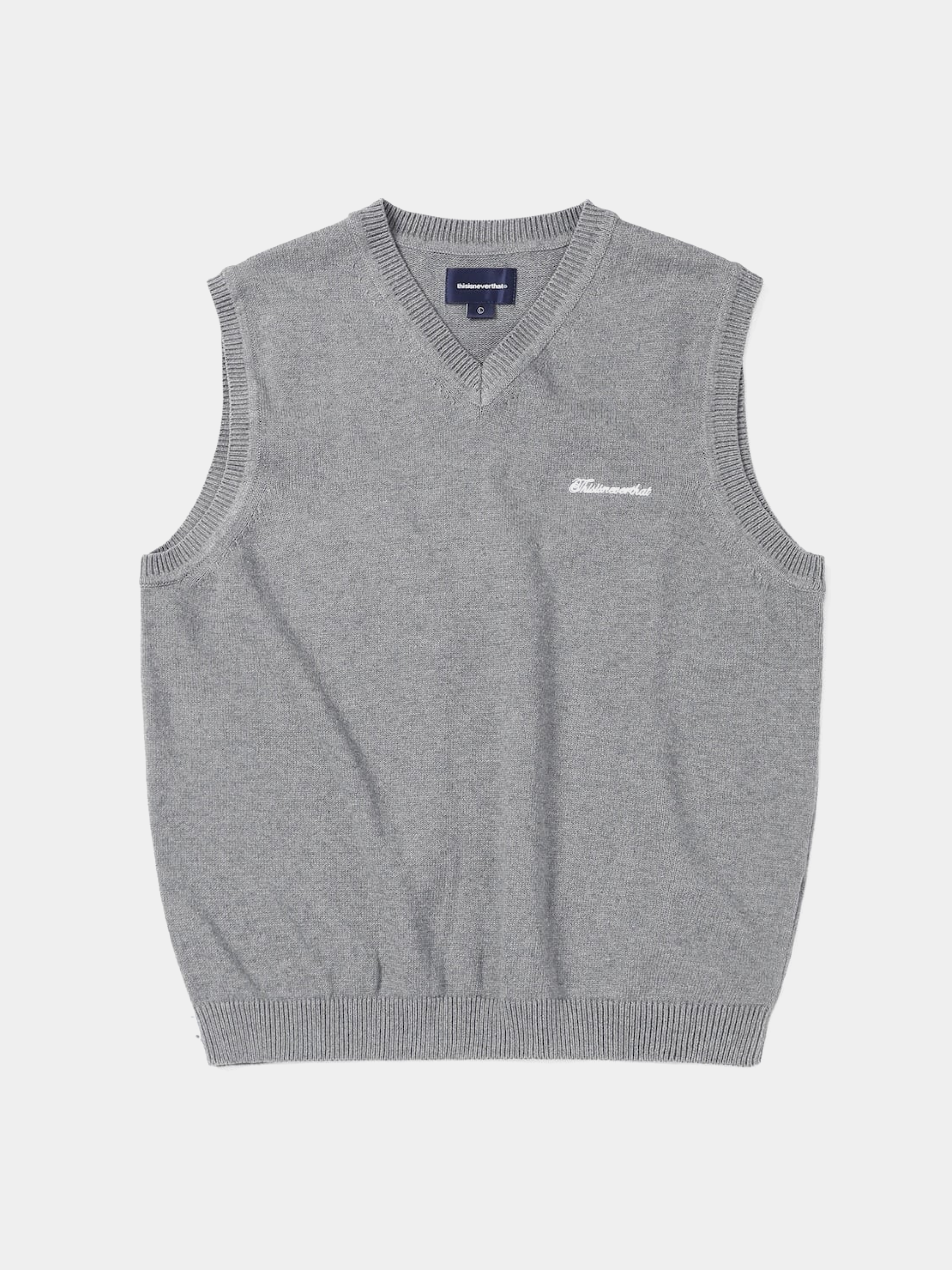 Жилет thisisneverthat Script Logo Knit Vest Grey