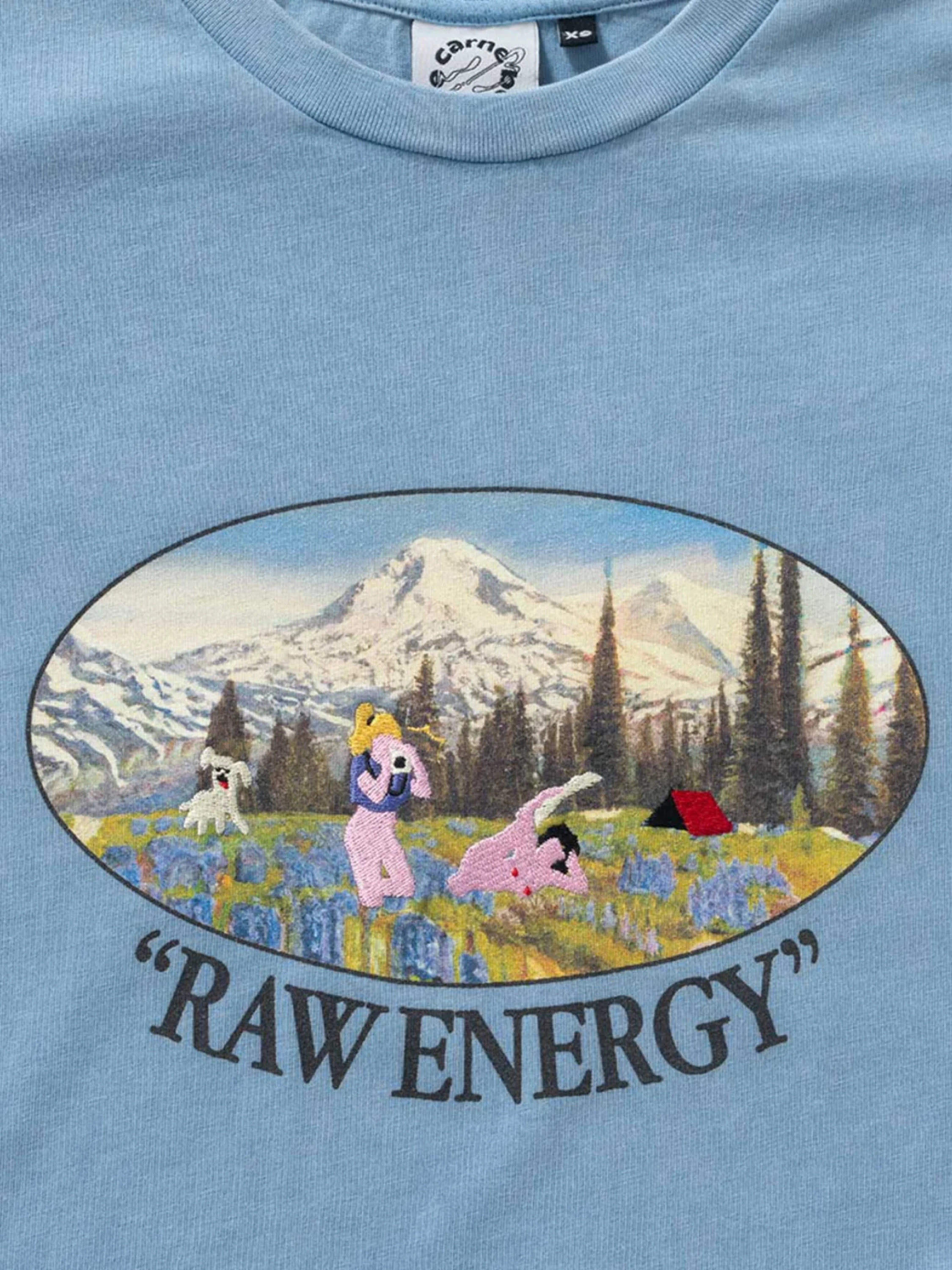 Лонгслив Carne Bollente Raw Energy Washed Blue