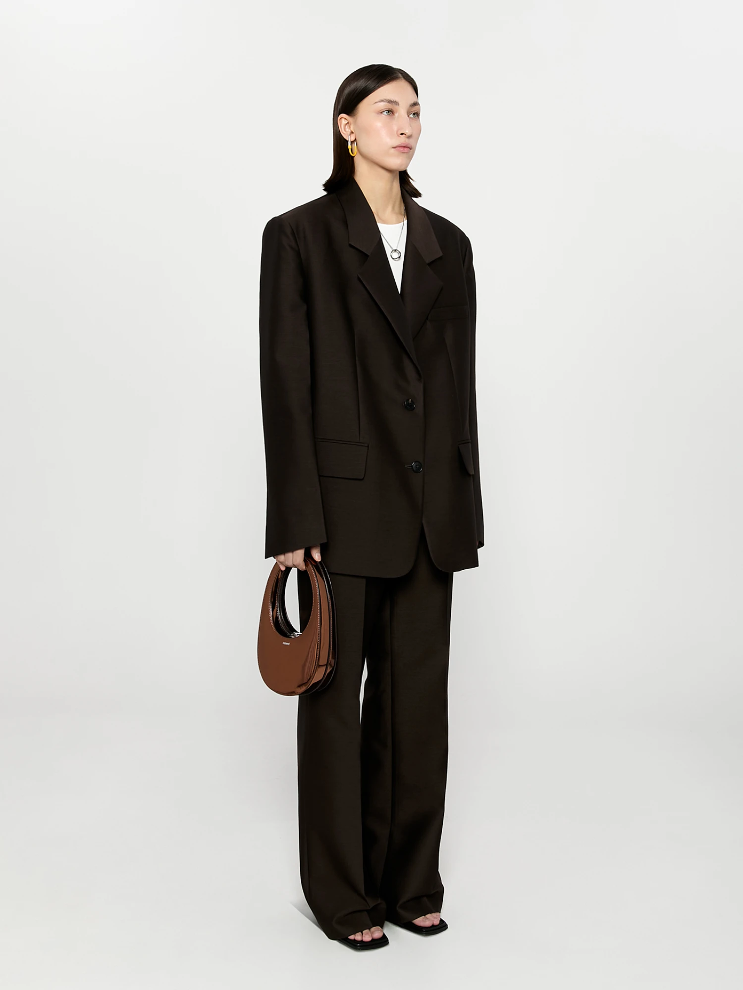 Женский Пиджак System Oversized Wool Brown