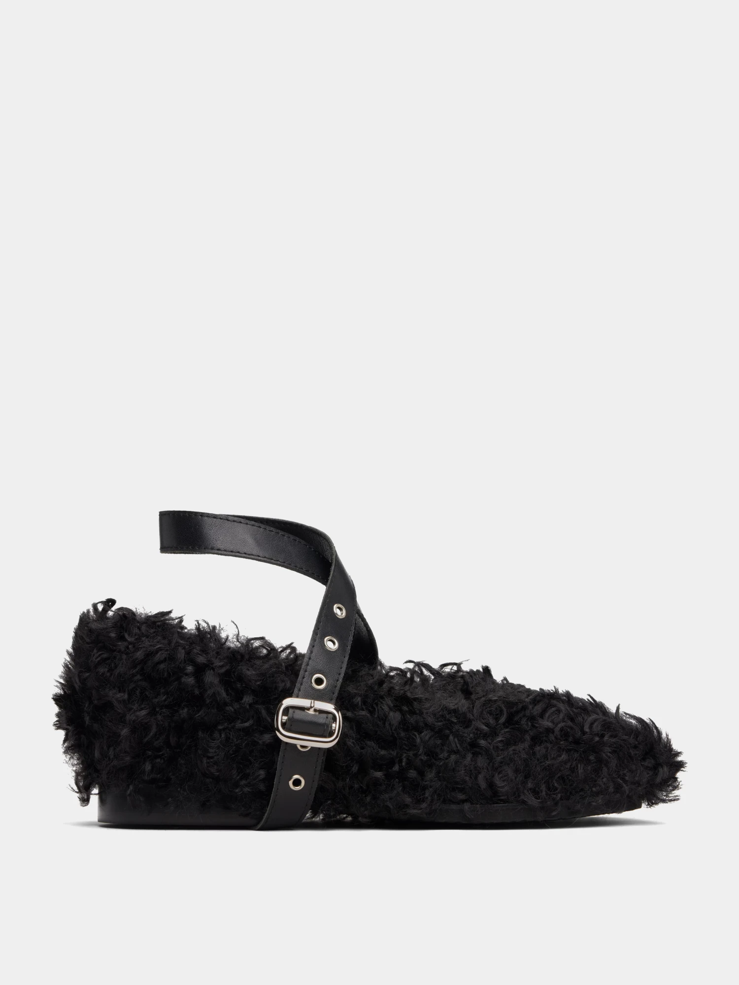 Женские балетки EPINGLER Strap Flat Black