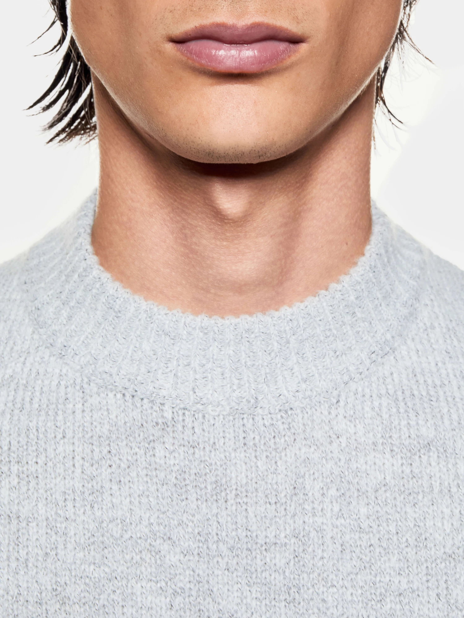 Свитшот MKI MIYUKI ZOKU Mohair Blend Knit Light Grey