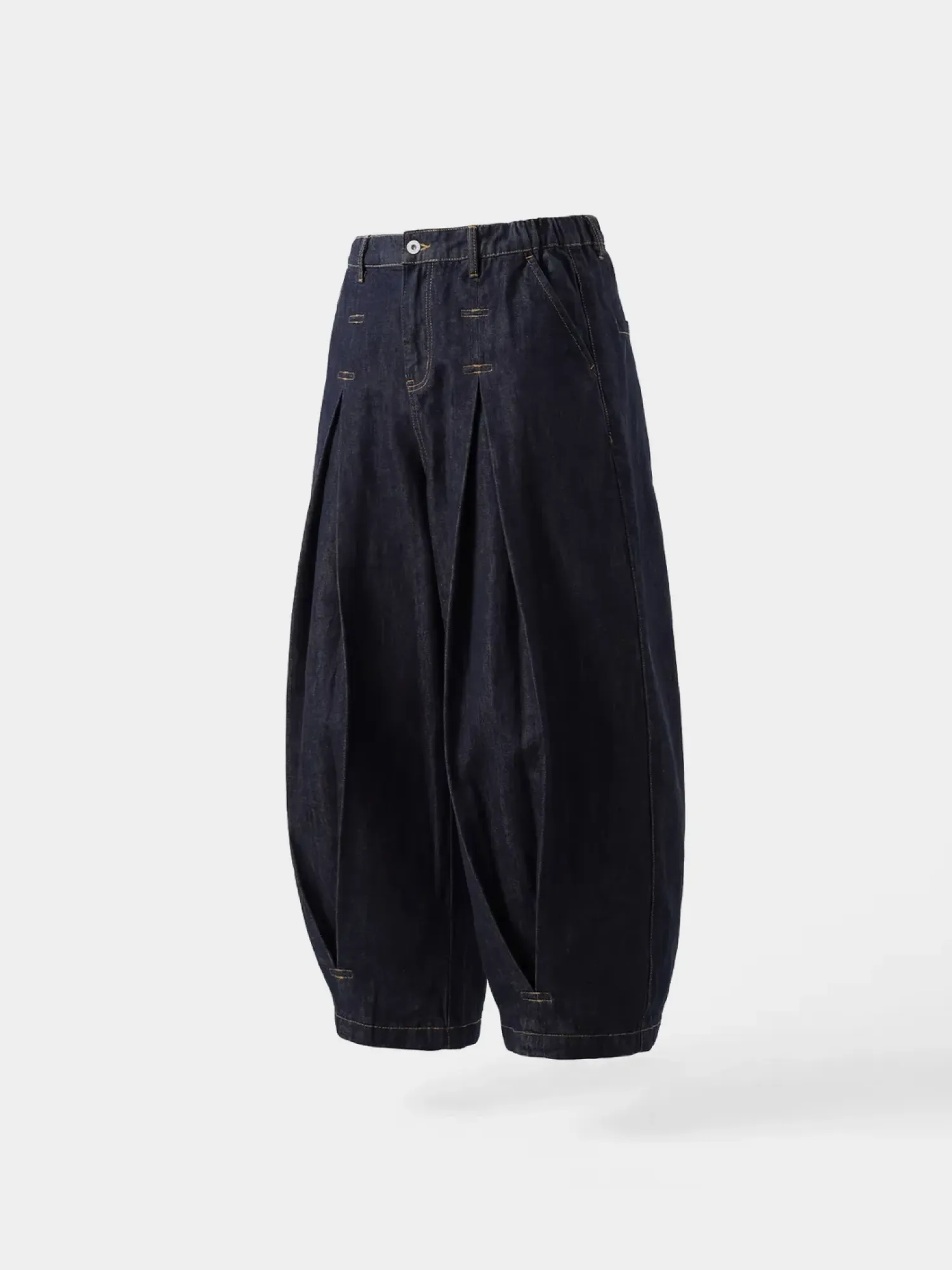 Джинсы ANGLAN Long Tuck Wing Balloon Denim Indigo