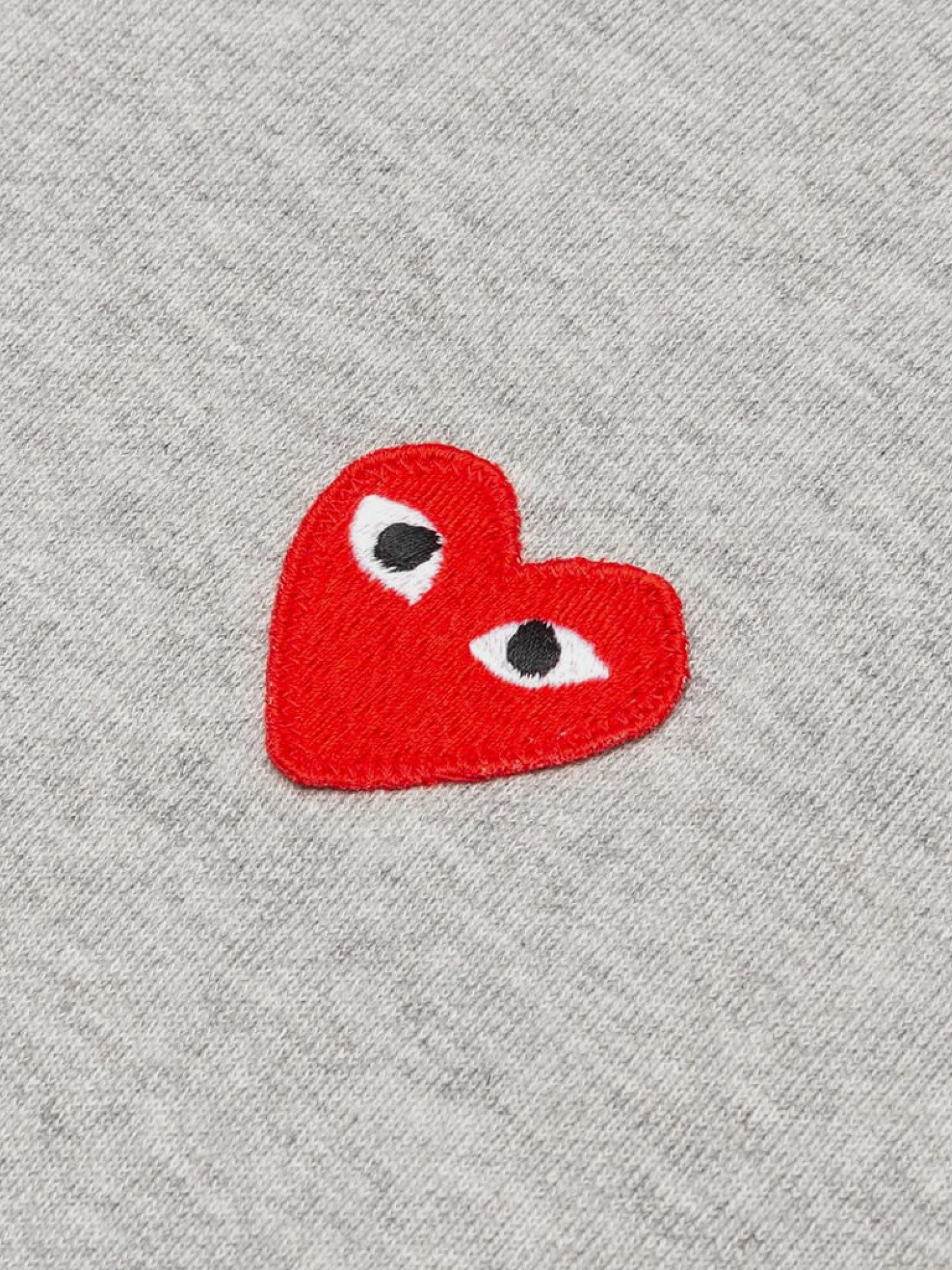 Худи Comme des Garçons PLAY Red Heart Grey