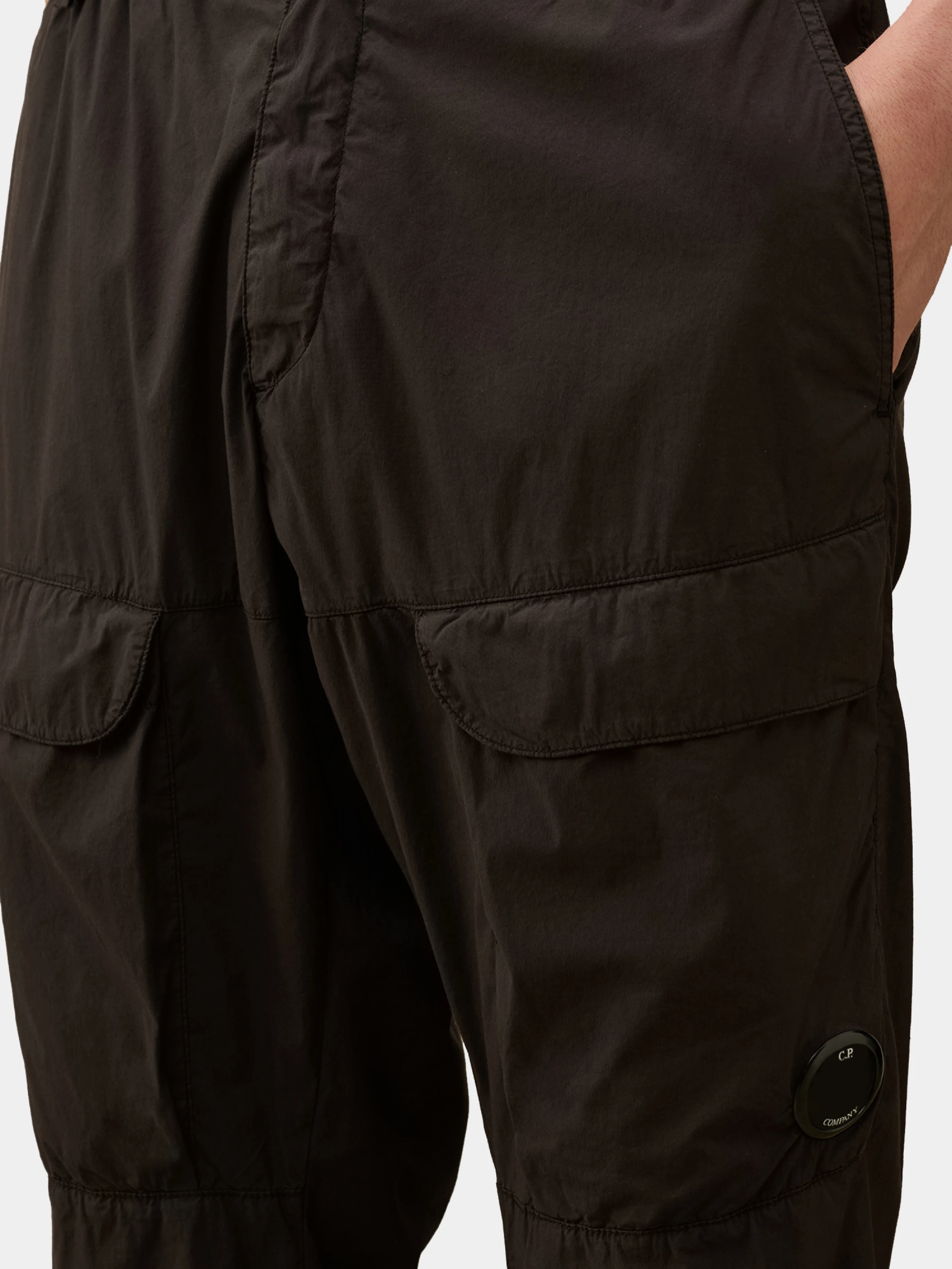 Брюки C.P. Company 50 Fili Stretch Loose Cargo Black