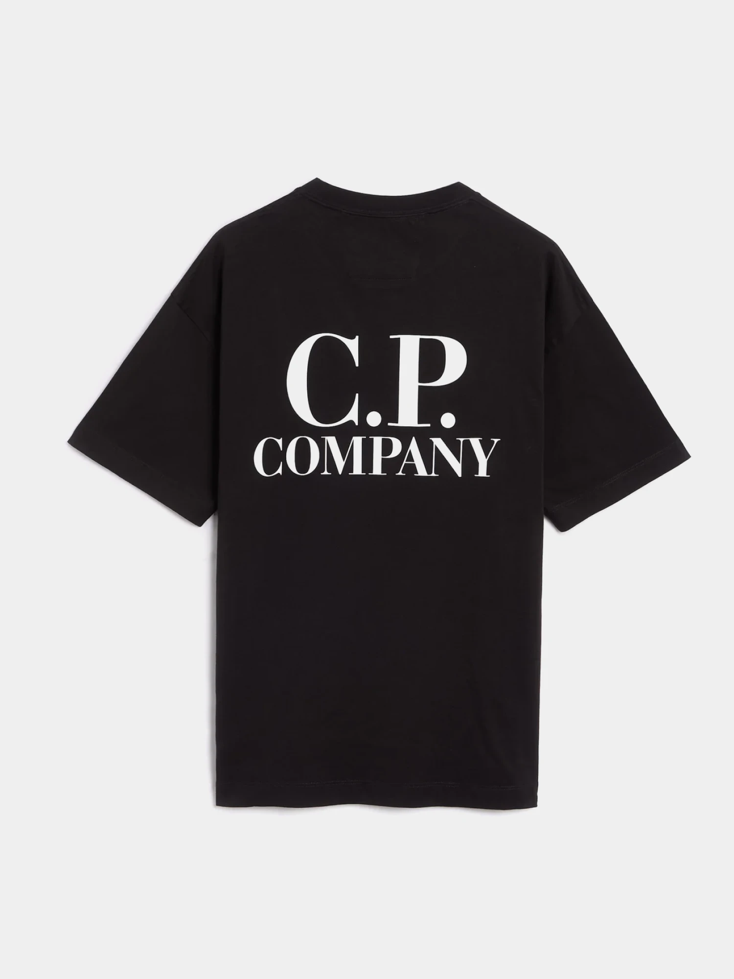 Футболка C.P. Company 30/1 Jersey Logo Printed Black