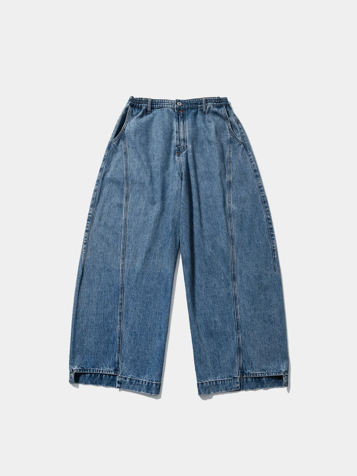 Джинсы ANGLAN Wide Curved Denim Pants Washed Blue