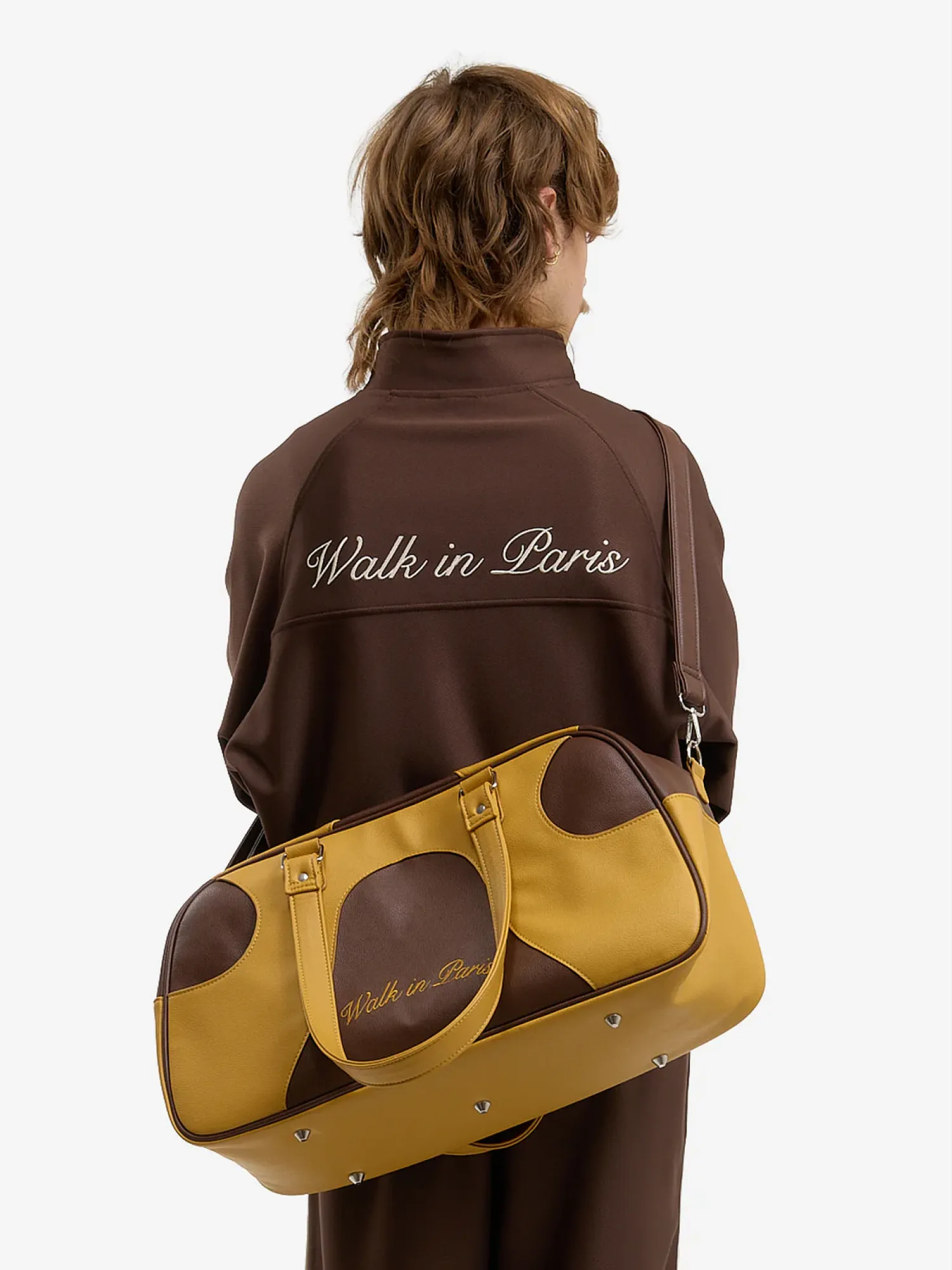Сумка Walk In Paris Duffle Bag Yellow And Brown