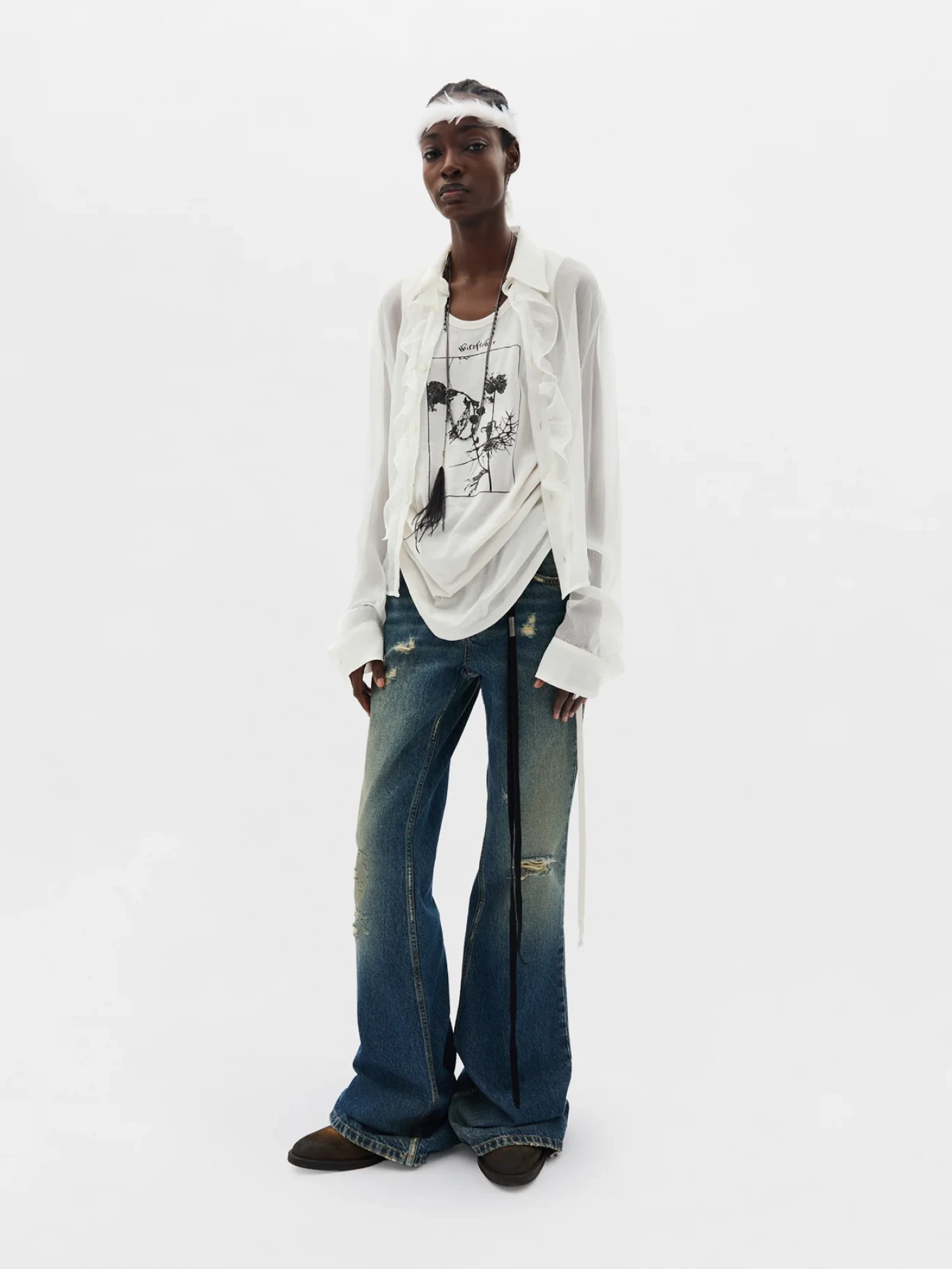 Женские джинсы Ann Demeulemeester Toos Vintage Blue