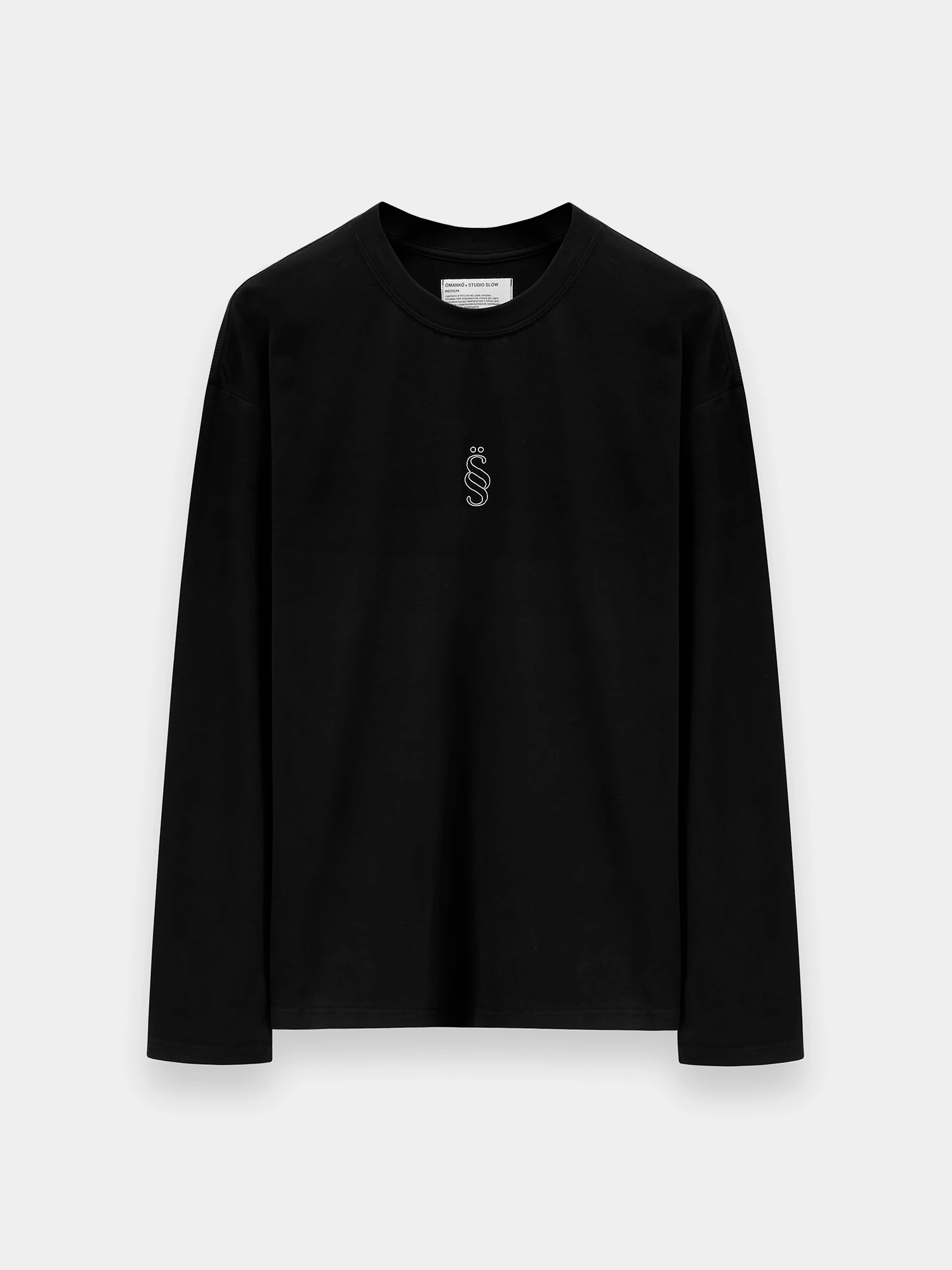 Лонгслив Studio Slow X ÖMANKÖ Dot-To-Dot LS Tee Black