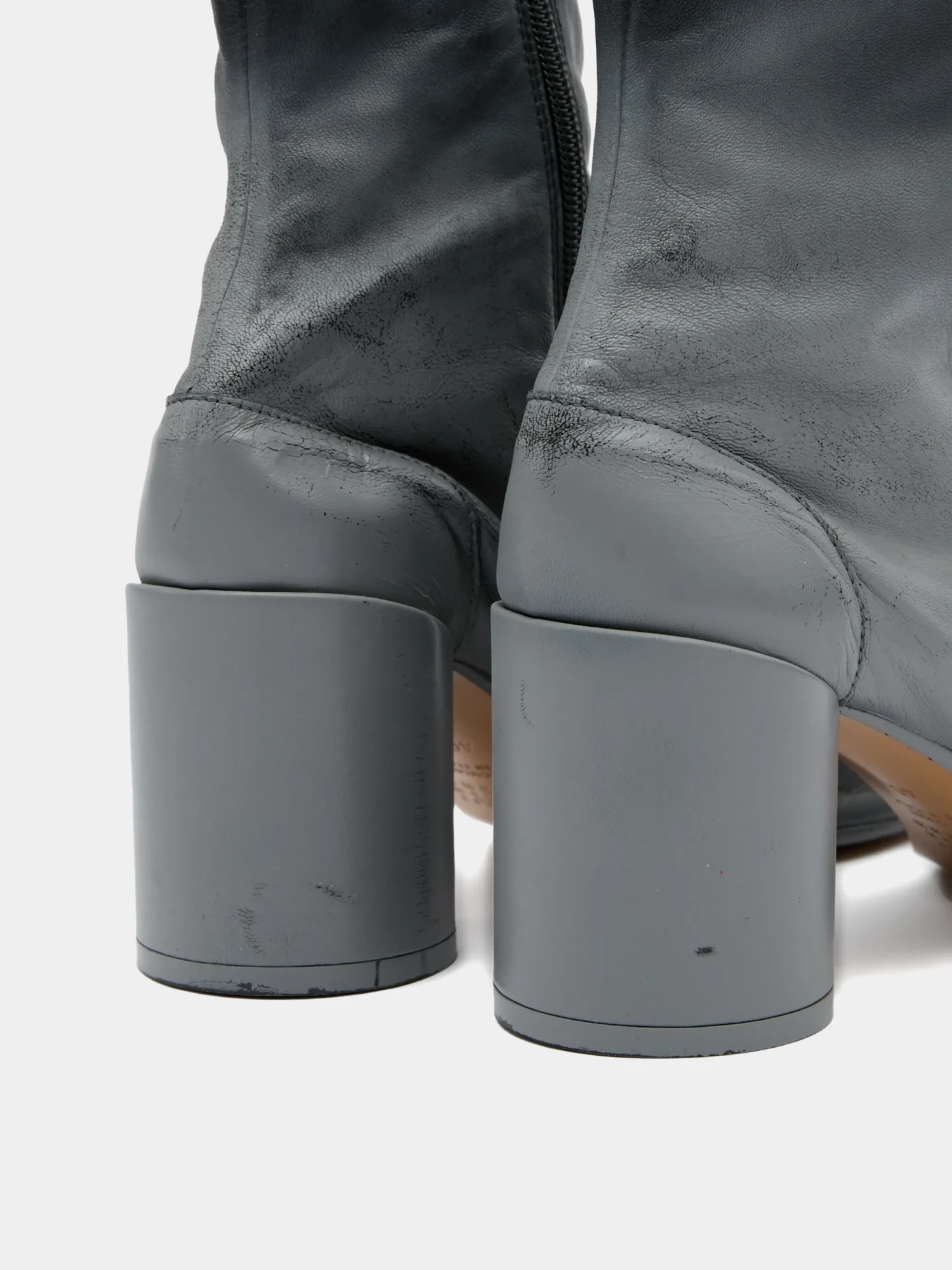 Женские ботильоны MM6 Maison Margiela Block-Heel Grey