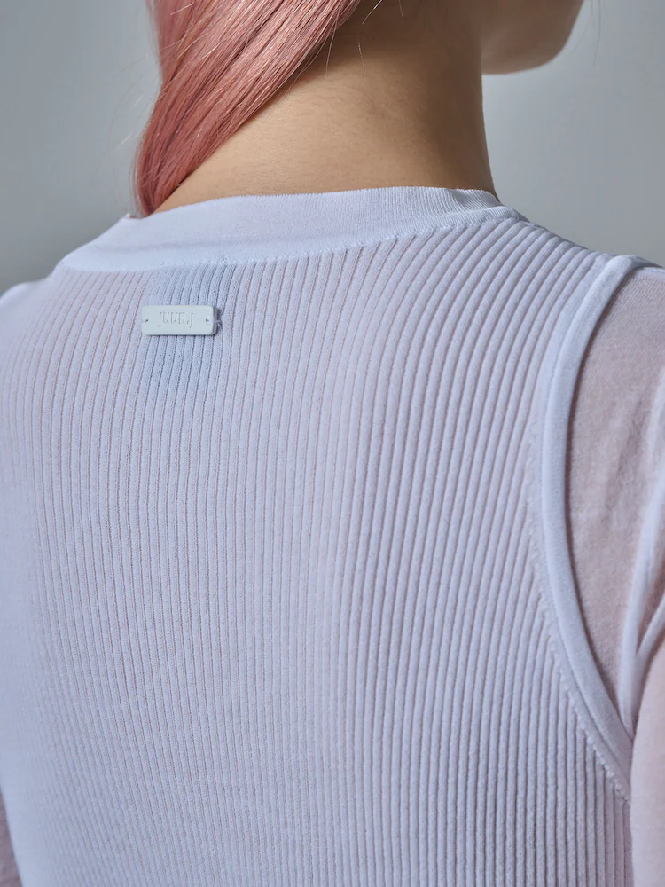 Женский пуловер JUUN.J See Through Round Neck White