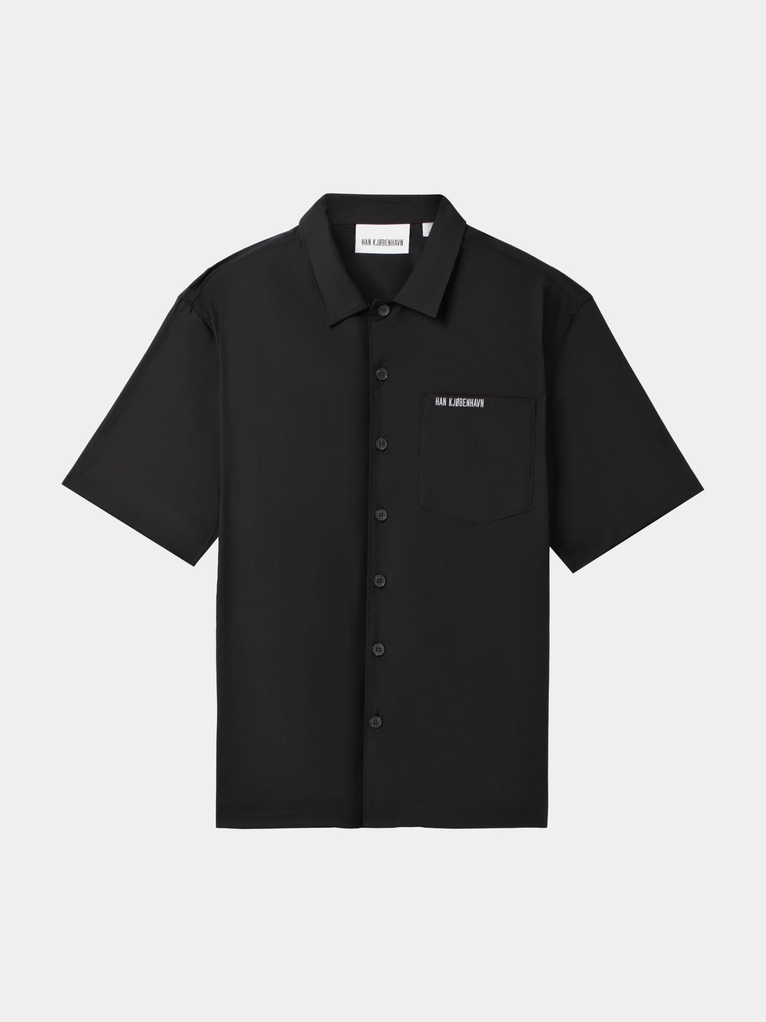 Рубашка Han Kjøbenhavn Logo Camp-Collar Shirt Black