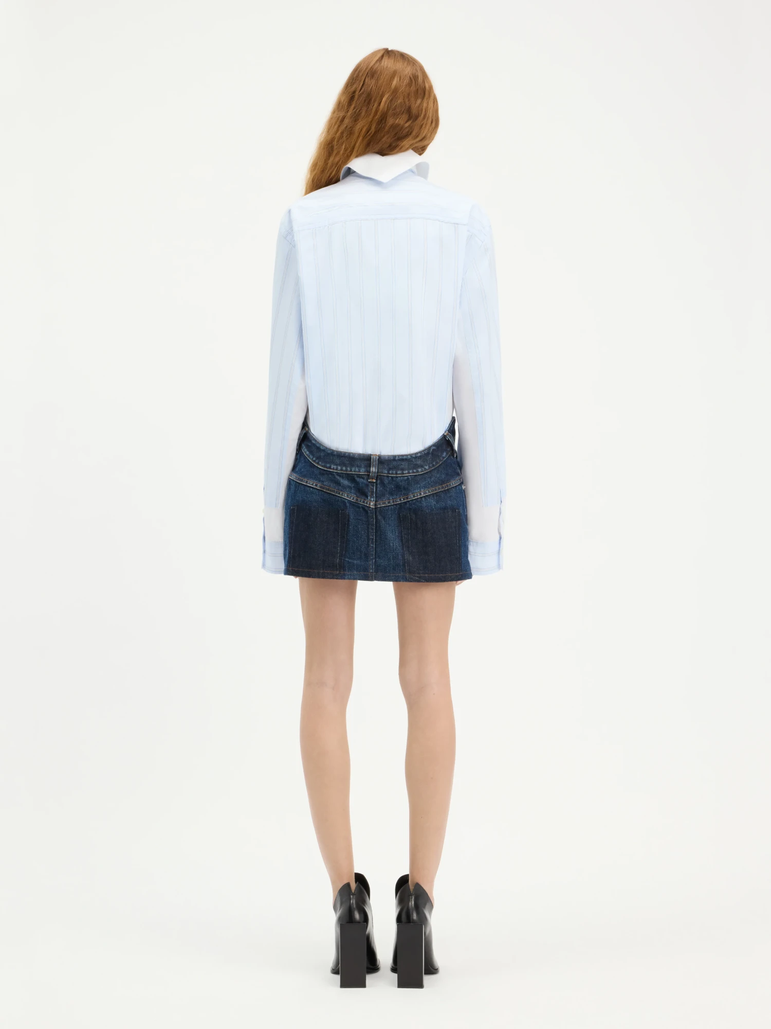 Рубашка Jean Paul Gaultier New Petit Grand Shirt Lightblue/White