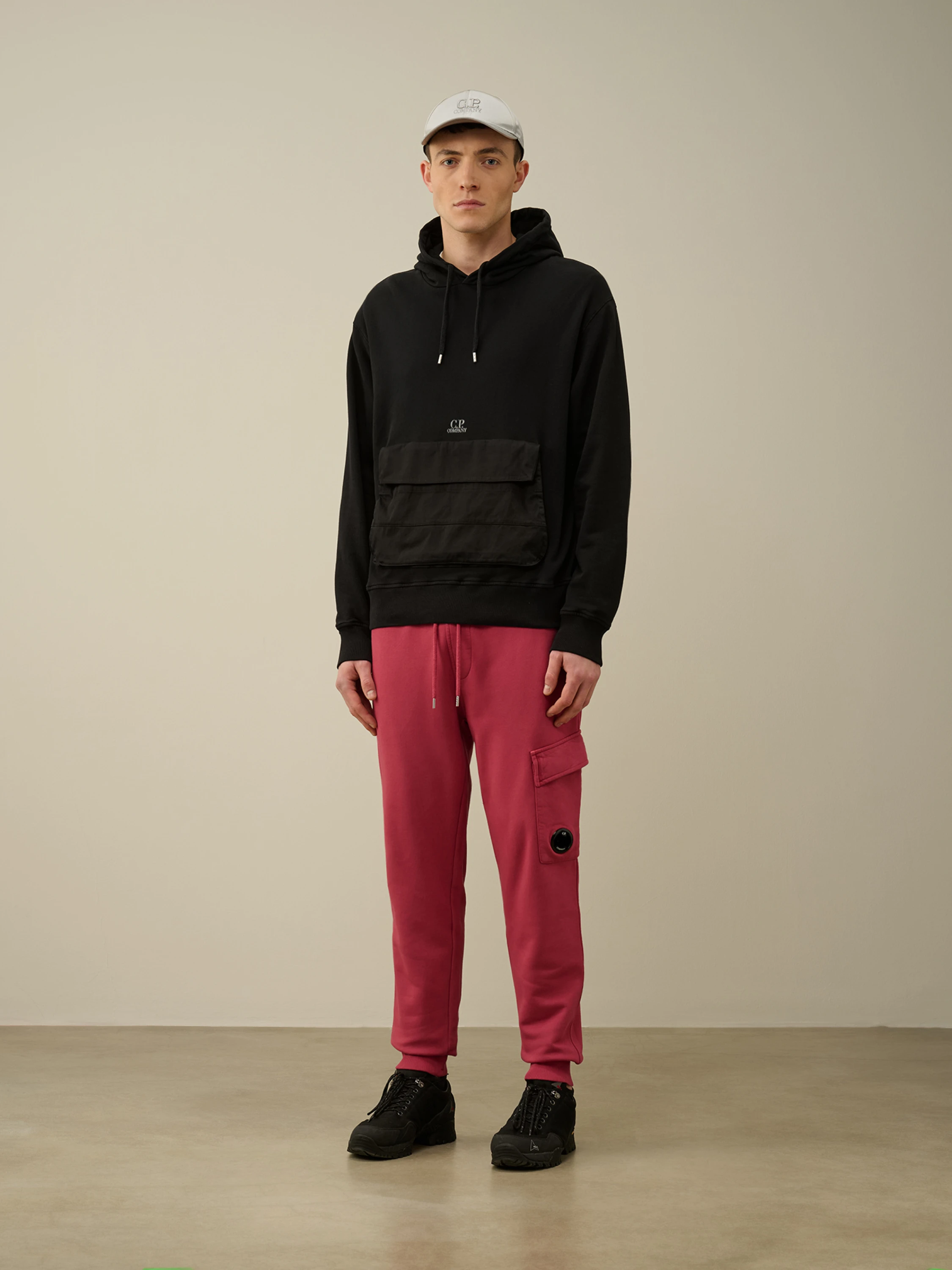Худи C.P. Company Cotton Fleece Mixed Black
