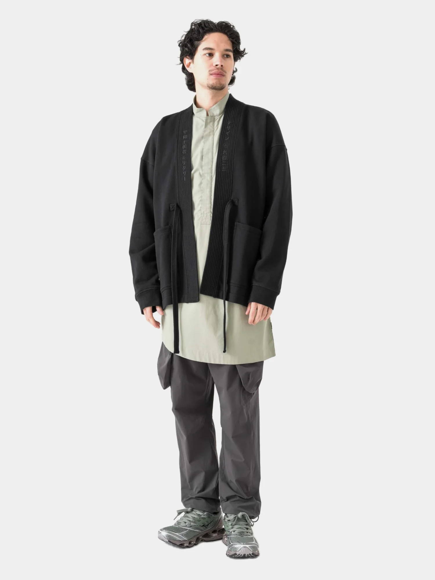 Кимоно MAHARISHI 1495 Crow & Heron Sweat Kimono Black