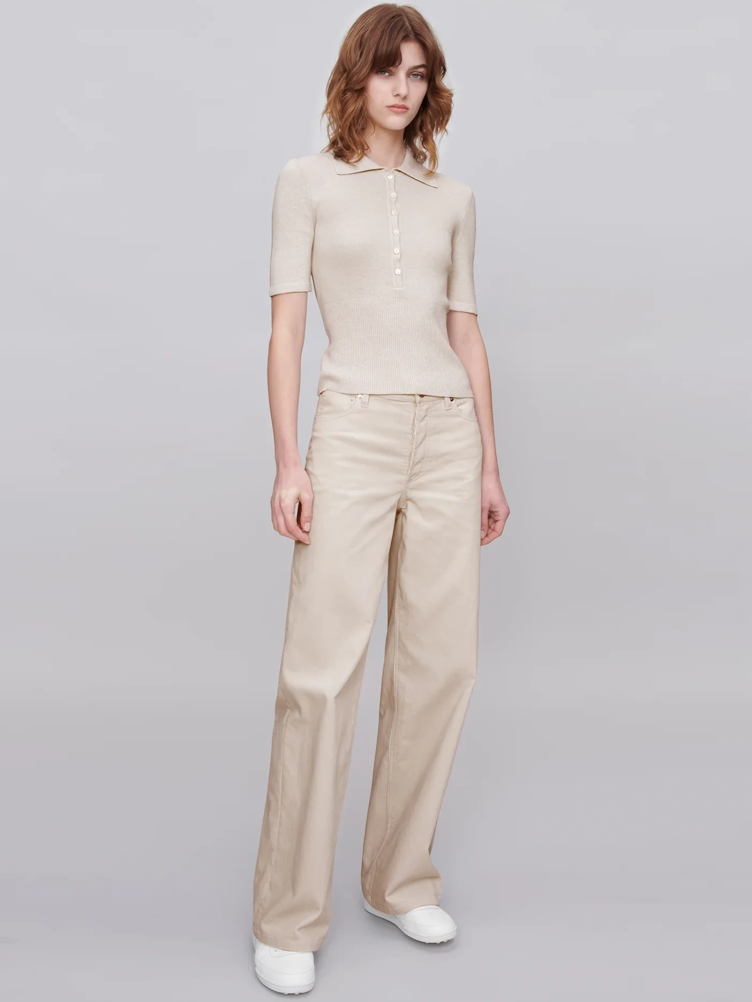 Женское поло A.P.C. Polo Joelle Ecru