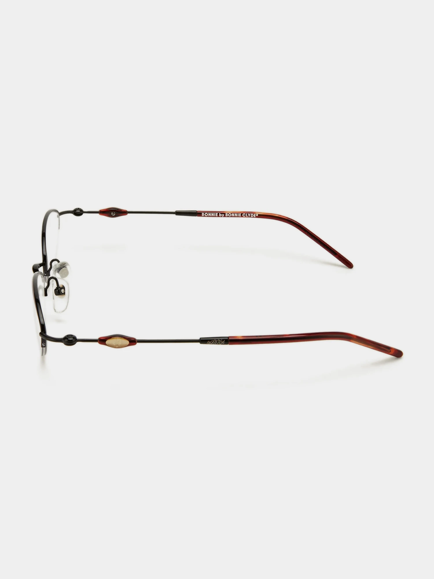 Очки Bonnie Clyde Jewel Black Red Tortoise & Clear Lens