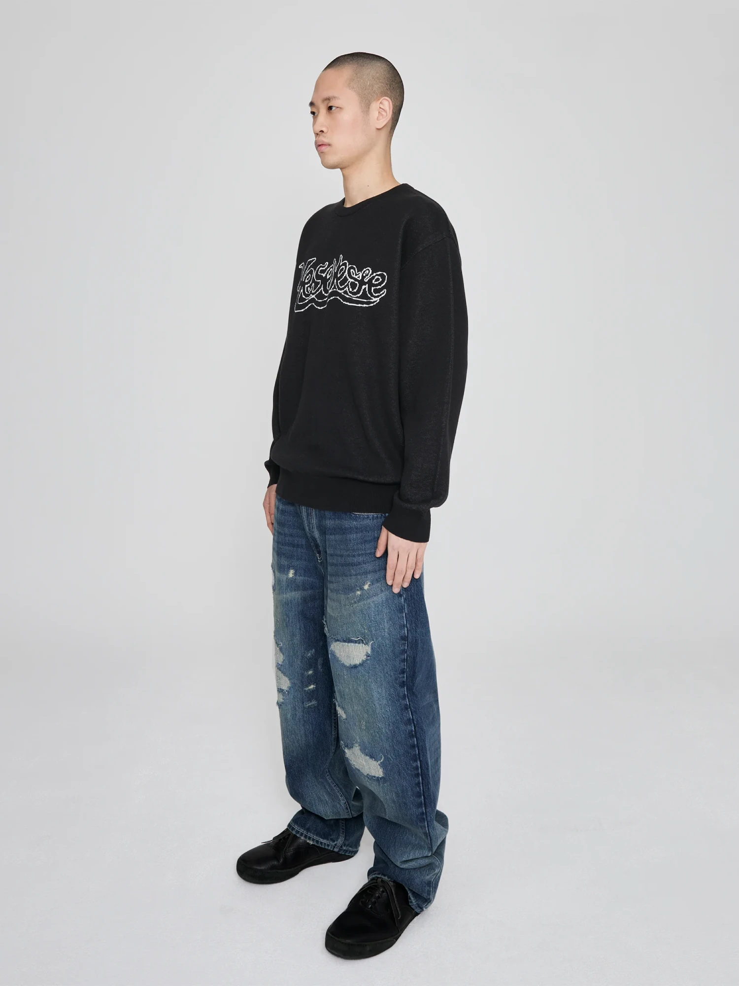 Джинсы YESEYESEE Distressed 5 Pockets Medium Indigo