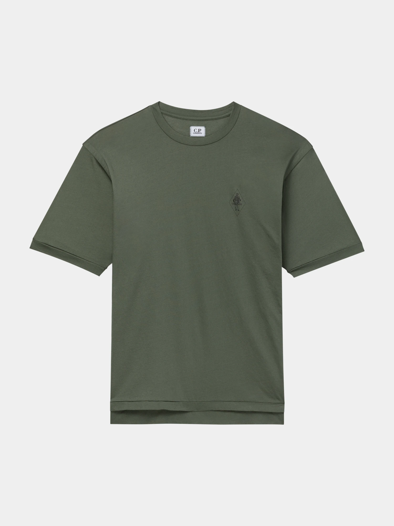 Футболка C.P. Company No Gravity Jersey Logo Thyme Green