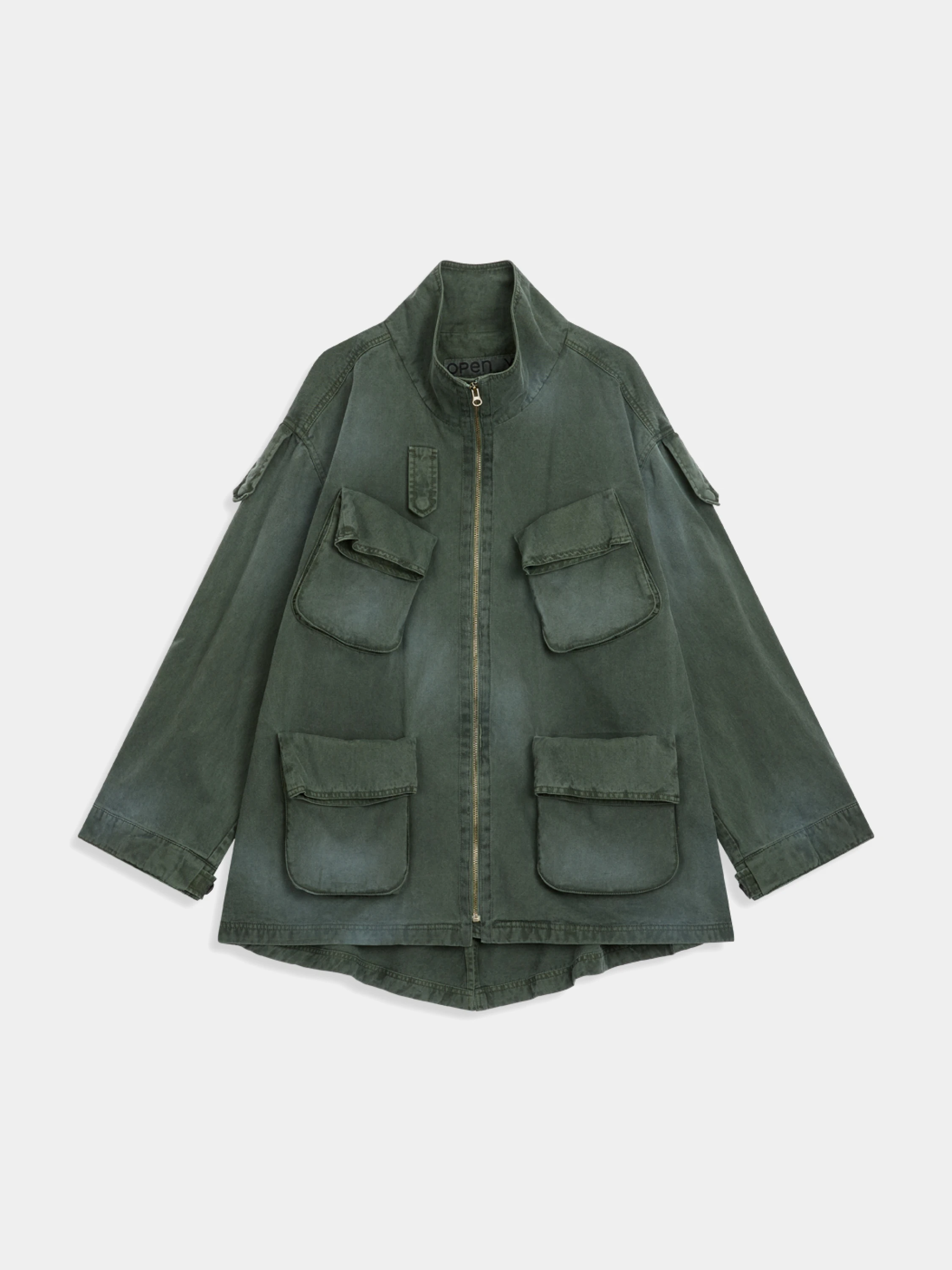 Женская джинсовая куртка OPEN YY Cargo Pocket Field Khaki