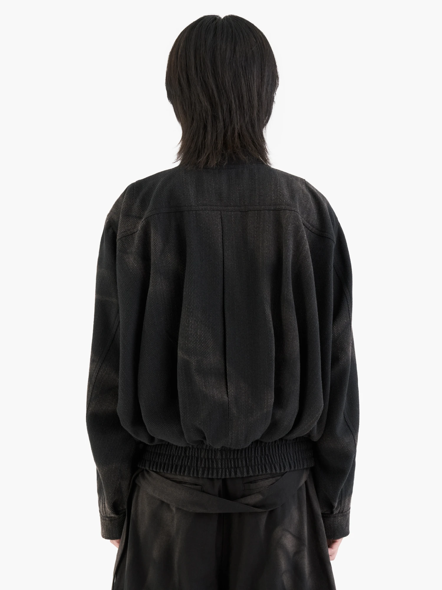 Бомбер JIYONGKIM Sun-Bleached Pleated Black