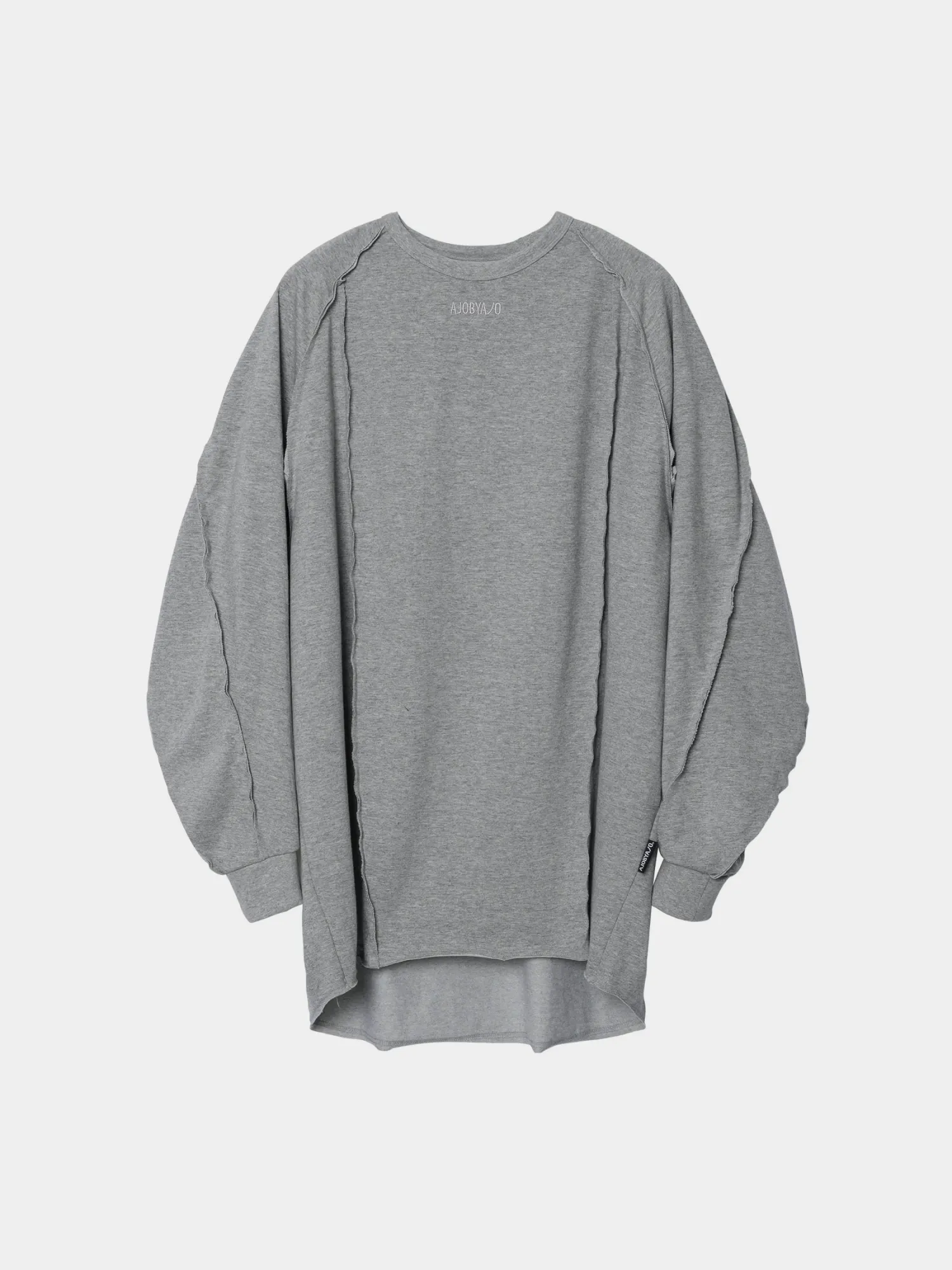 Лонгслив AJOBYAJO Raw Edge Sculpted Melange Grey