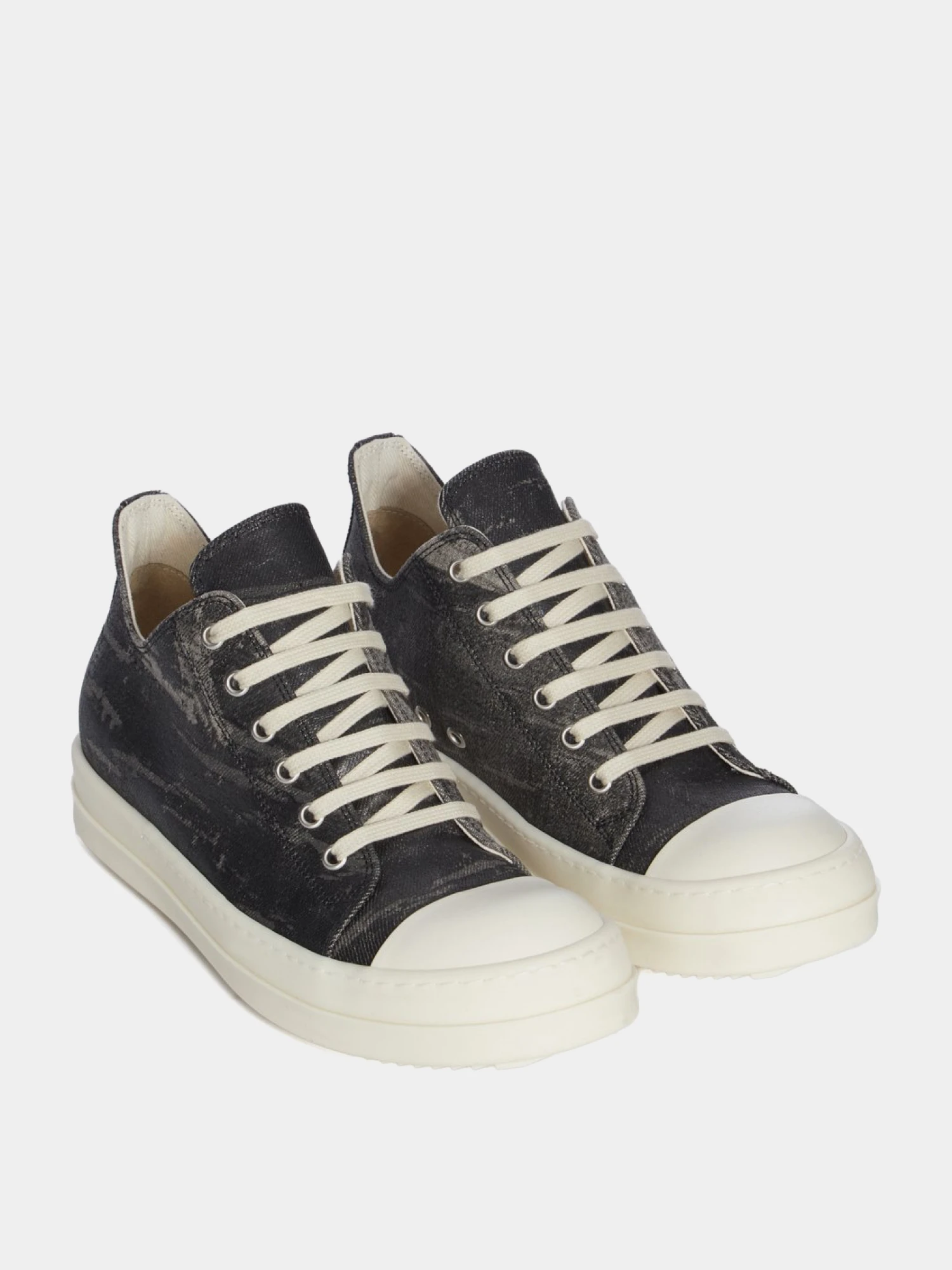 Кеды RICK OWENS DRKSHDW Concordians Low Washed Foil Black/Milk